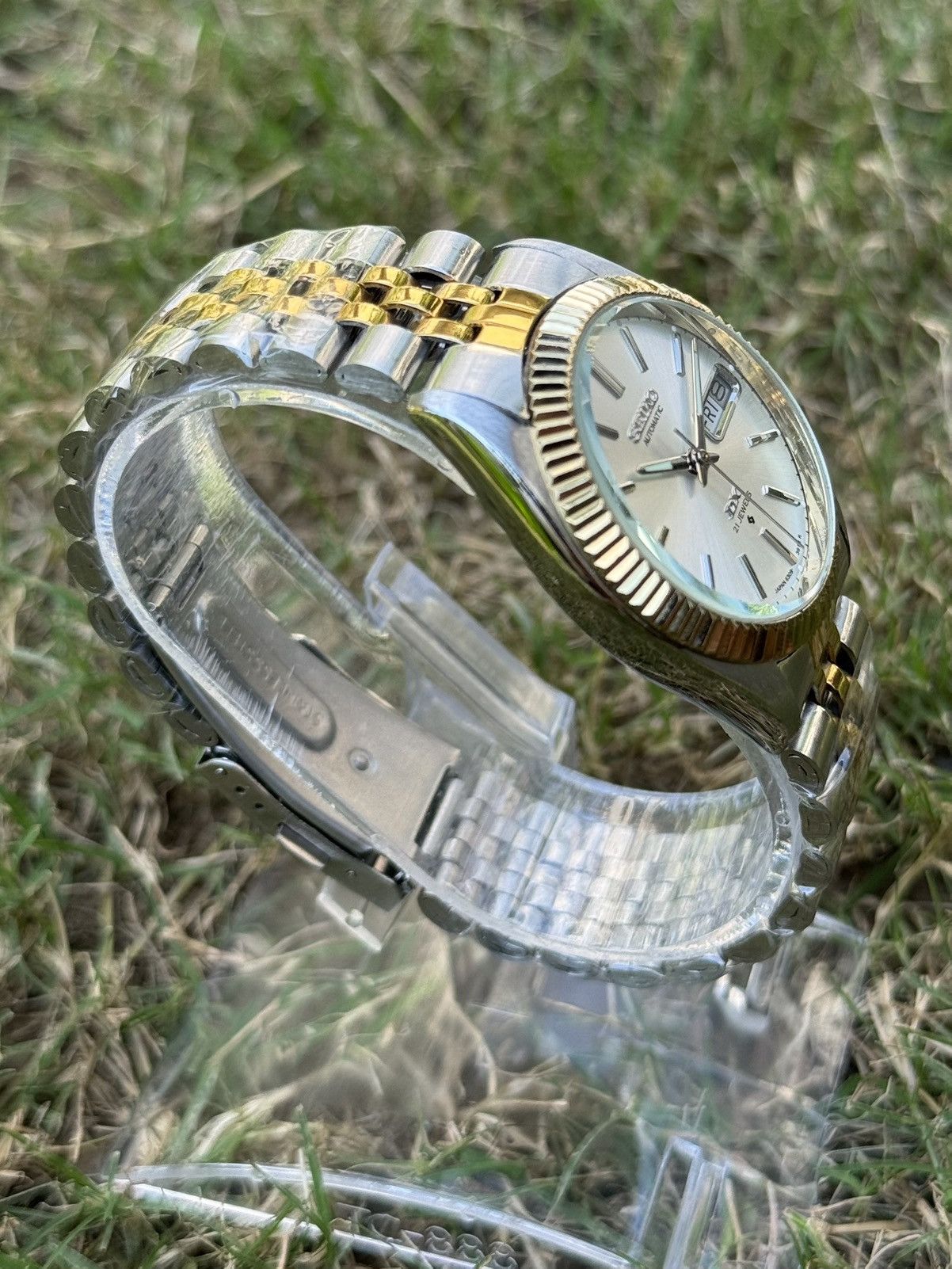 Seiko Seiko 5 DX Fluted Bezel Automatic 6309 Japanese mens Watch Size 36 - 6 Thumbnail