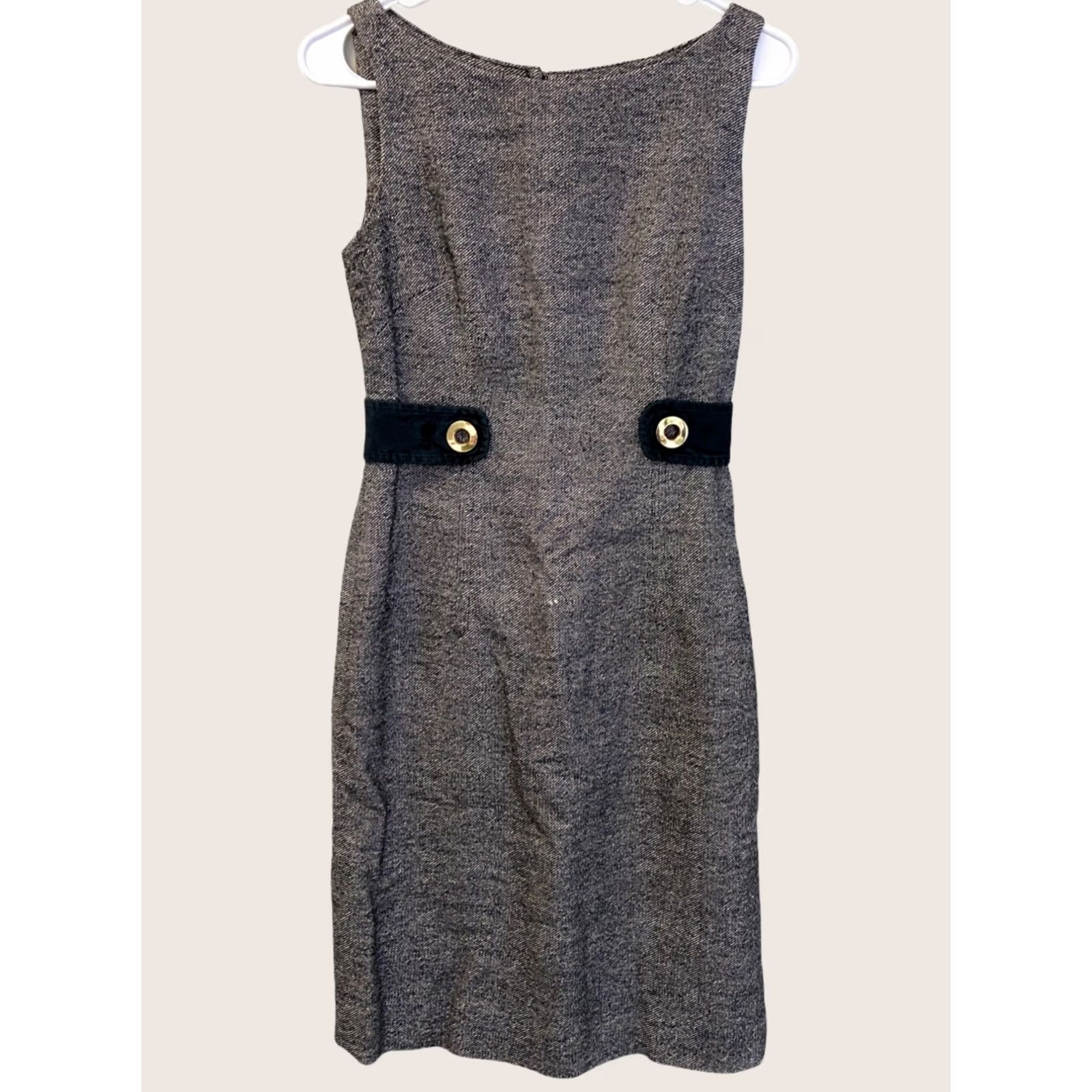 MILLY VINTAGE Milly of New York Dress Size 0 Black Sleeveless Back Zip USA Womens Size XS / US 0-2 / IT 36-38 - 1 Thumbnail