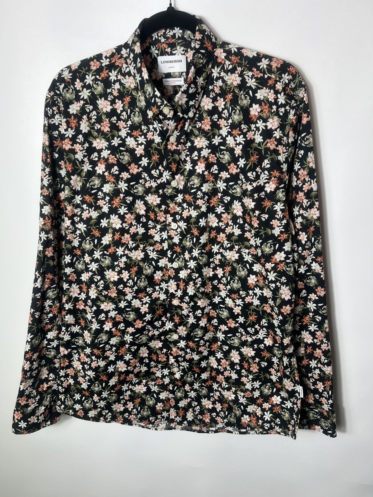 Lindbergh Vintage designer Lindbergh Flowers Print Button up shirt Size US L / EU 52-54 / 3 - 1 Thumbnail