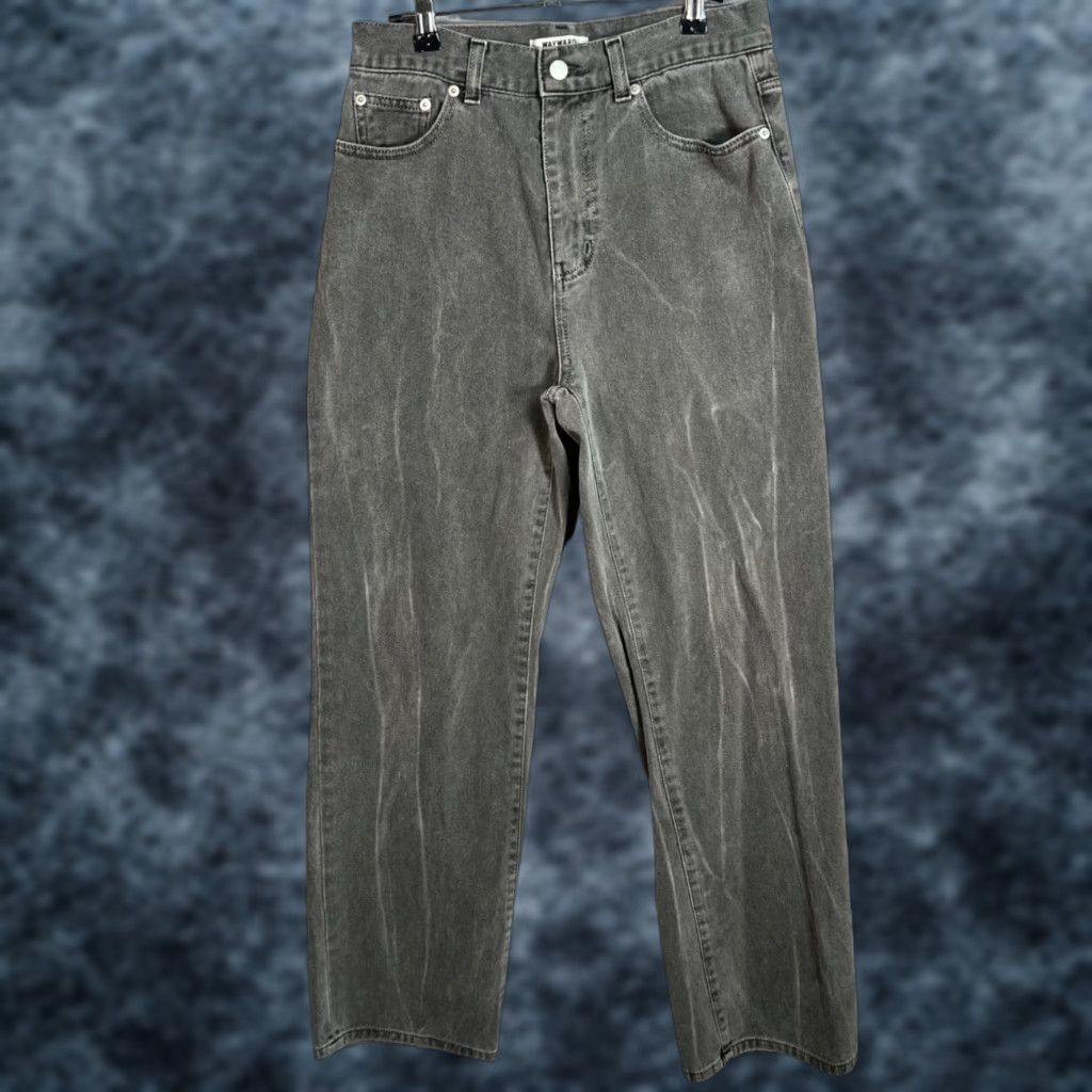 Denime Wayward Denim Jeans Womens Size 1 High-Waisted Straight Gray 31in Inseam 5-Pocket Regular Rise Mens/Girls? Size 25" / US 0 / IT 36 - 1 Thumbnail