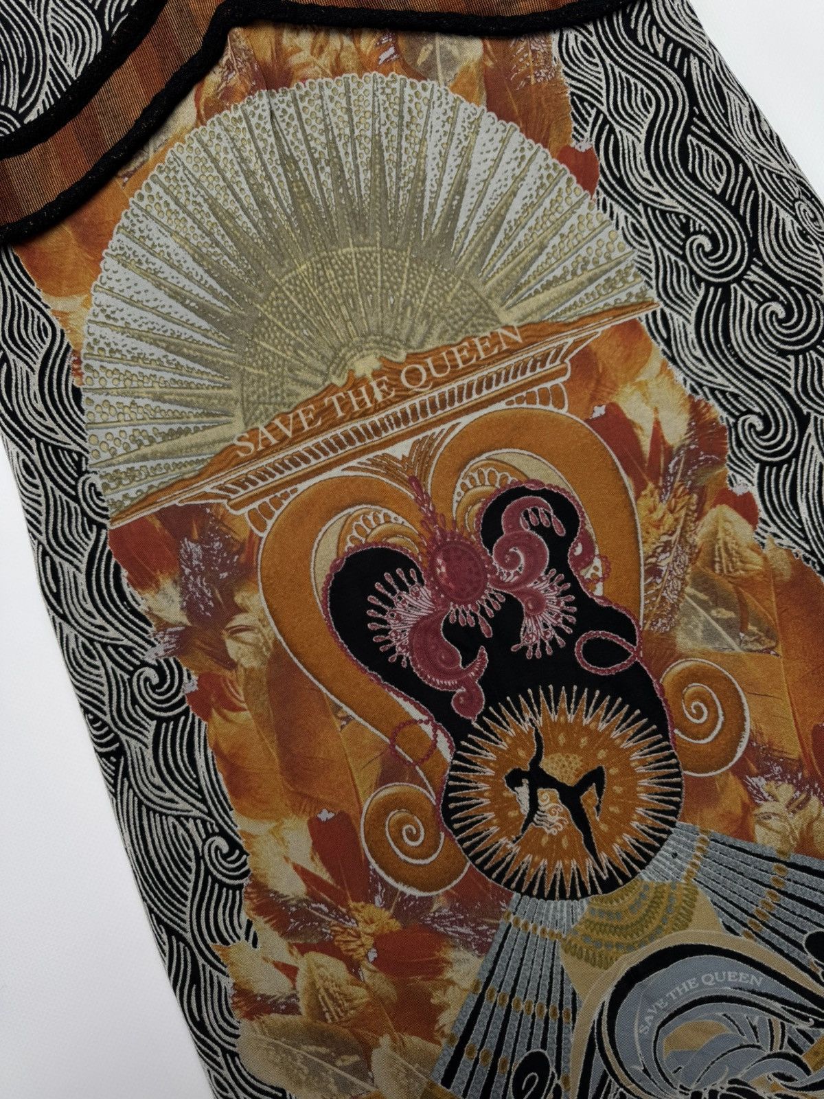 Japanese Brand Save The Queen! Graphic Mesh Layered Maxi Dress - Size L Size L / US 10 / IT 46 - 10 Thumbnail