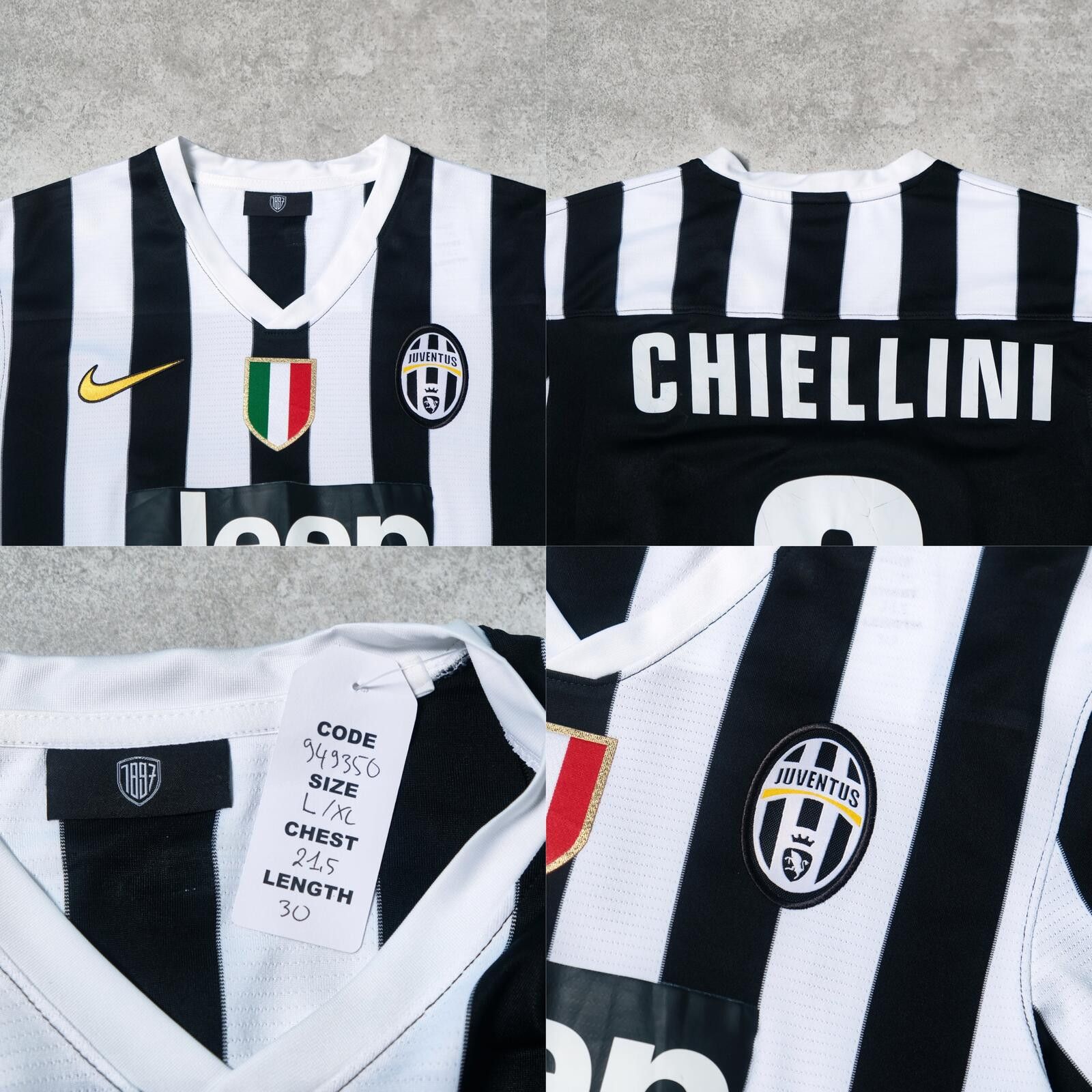 Nike 2013/14 Juventus Home Shirt Nike Chiellini (L/XL) Size US L / EU 52-54 / 3 - 5 Thumbnail