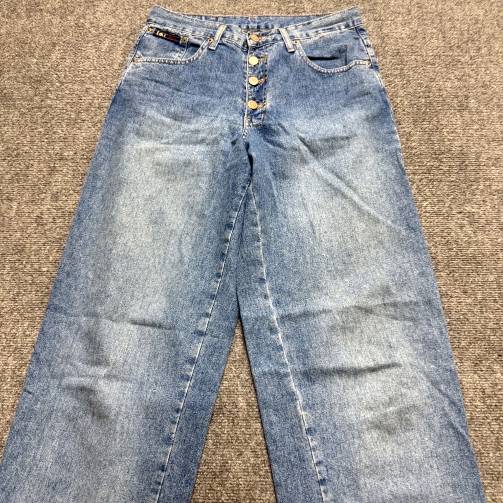 Vintage VINTAGE LEI Jeans Woman Dark Wash Flare Leg Denim Pants Cotton Size 8 Wide Leg Jeans Womens Size 30" / US 8 / IT 44 - 3 Thumbnail