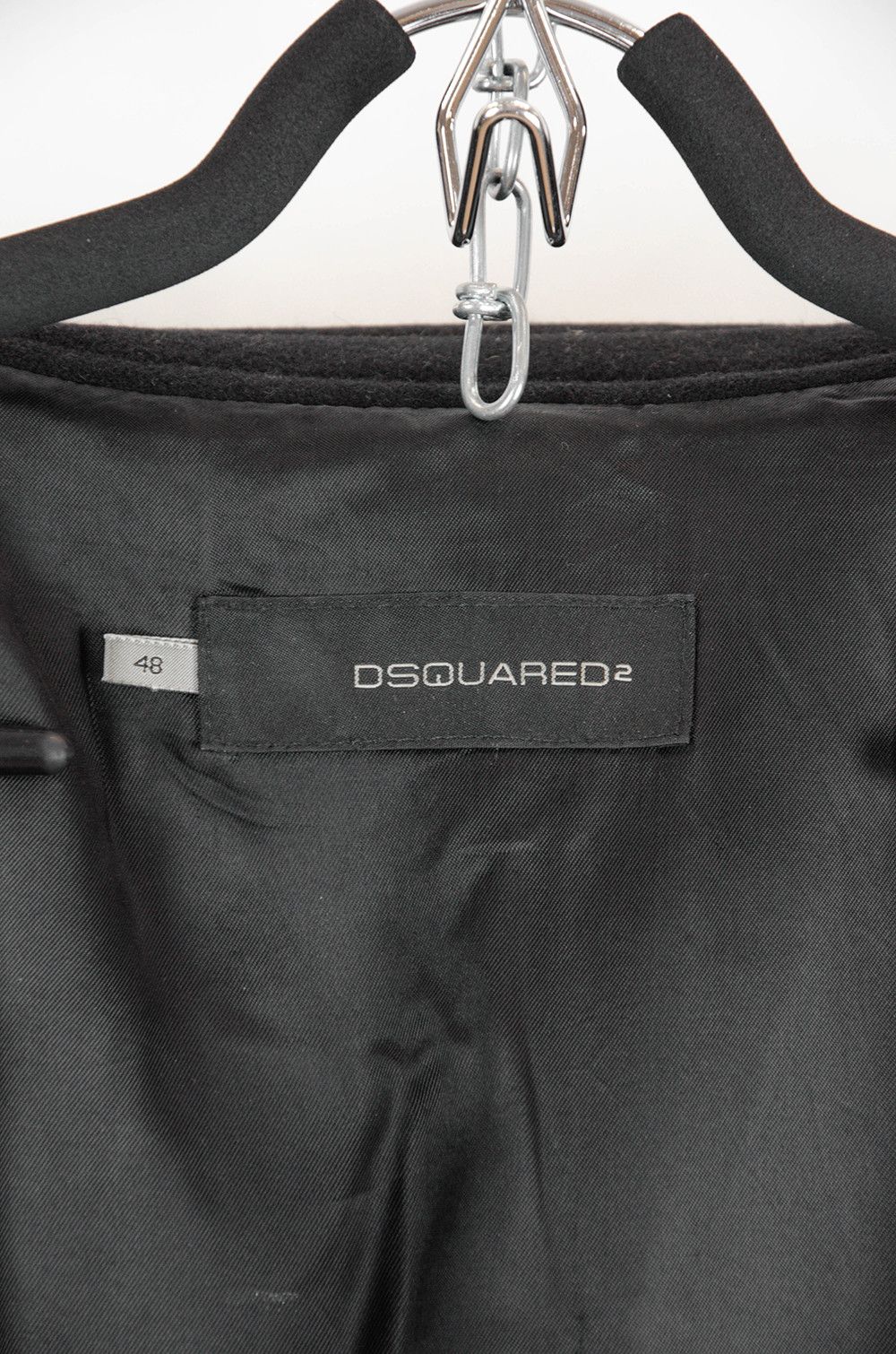 Dsquared2 Dsquared2 Italian Wool Long Coat Black IT48 Size US M / EU 48-50 / 2 - 12 Thumbnail