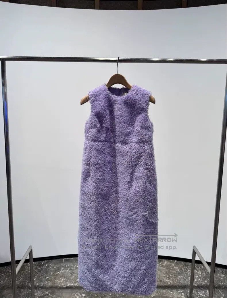 Comme des Garcons Comme Des Garcons Lavender plush sleeveless dress Size S / US 4 / IT 40 - 1 Thumbnail