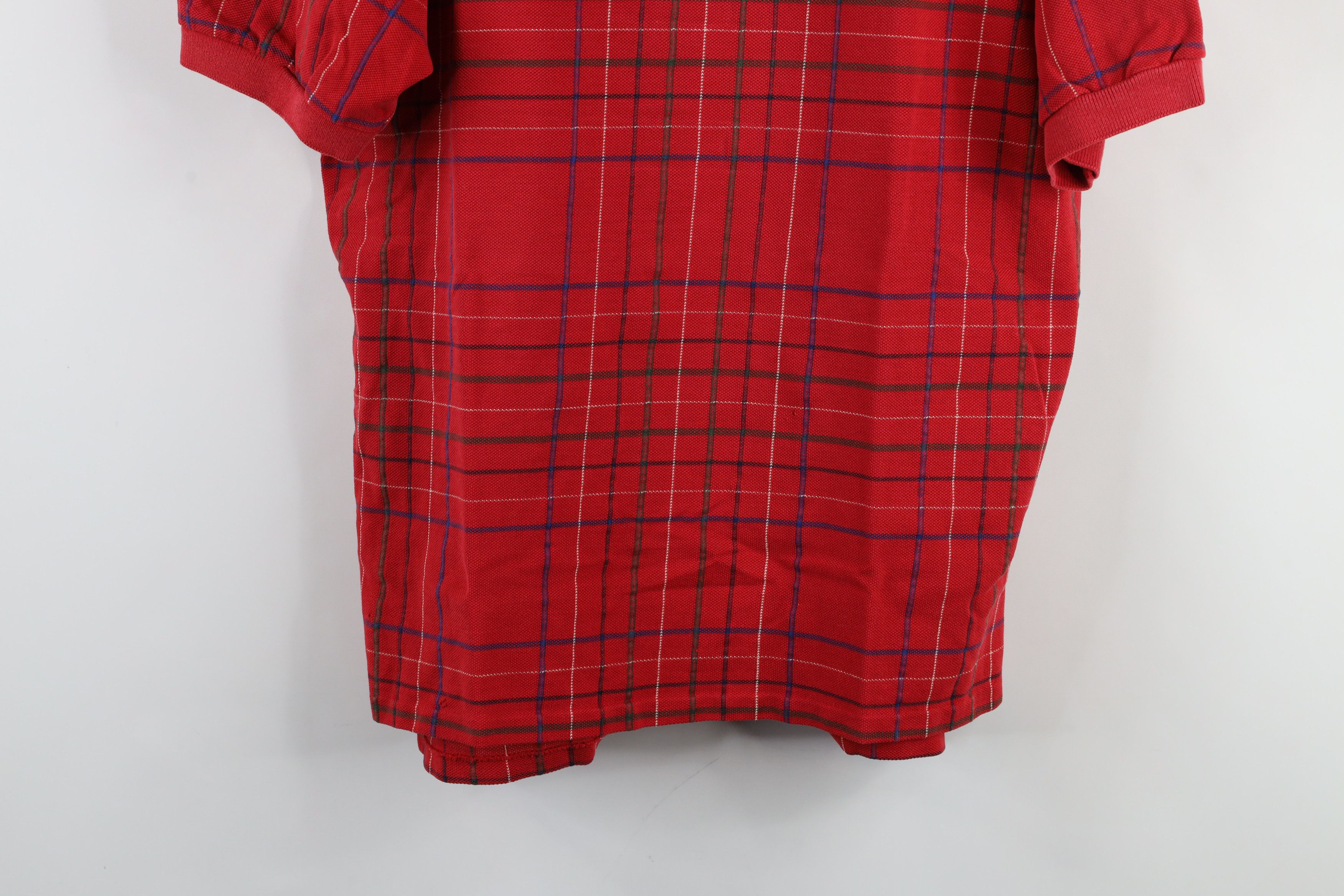 Ralph Lauren × Vintage Vintage 90s Ralph Lauren Short Sleeve Polo Shirt Plaid USA Size US L / EU 52-54 / 3 - 3 Thumbnail
