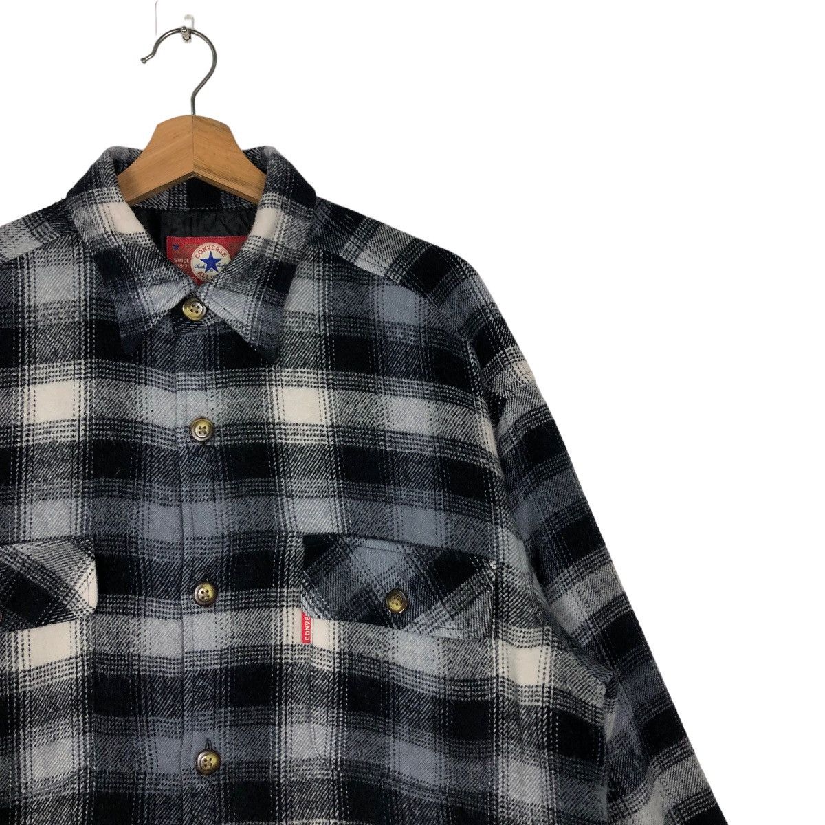 Flannel 🔥90’s Vintage Wool Flannel Jacket Converse USA Boston Mass Size US L / EU 52-54 / 3 - 5 Thumbnail