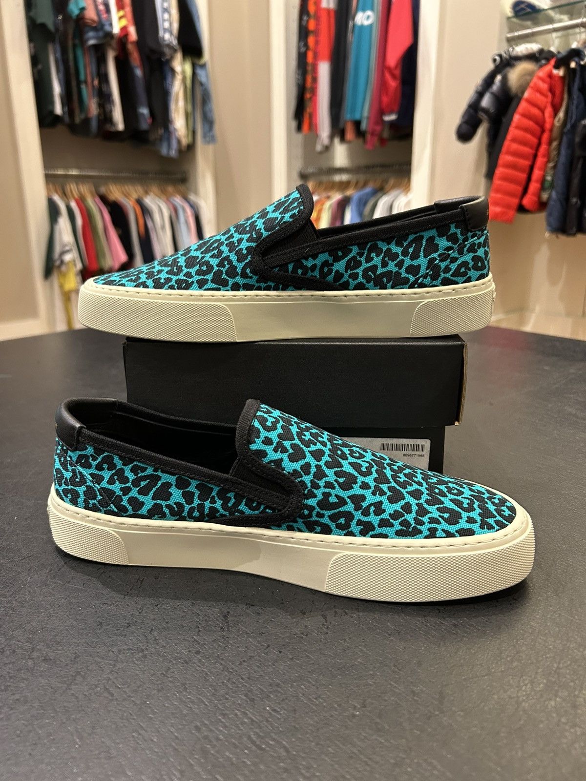 Yves Saint Laurent Saint Laurent Leopard Print Sneakers Size US 9.5 / IT 39.5 - 2 Thumbnail