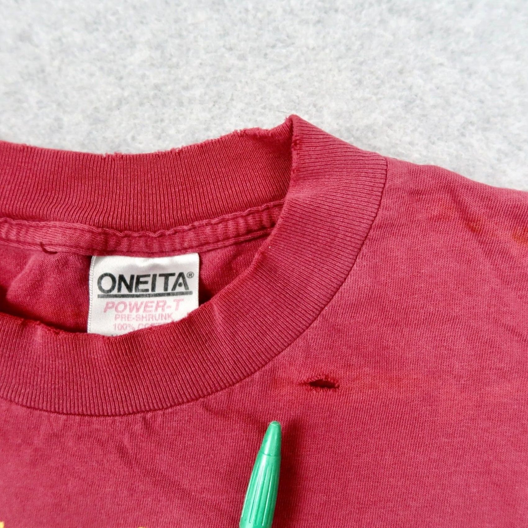 Vintage VINTAGE Oneita ASU Sun Devils Shirt Large Red 90s Arizona State Single Stitch Mens Size US L / EU 52-54 / 3 - 4 Thumbnail