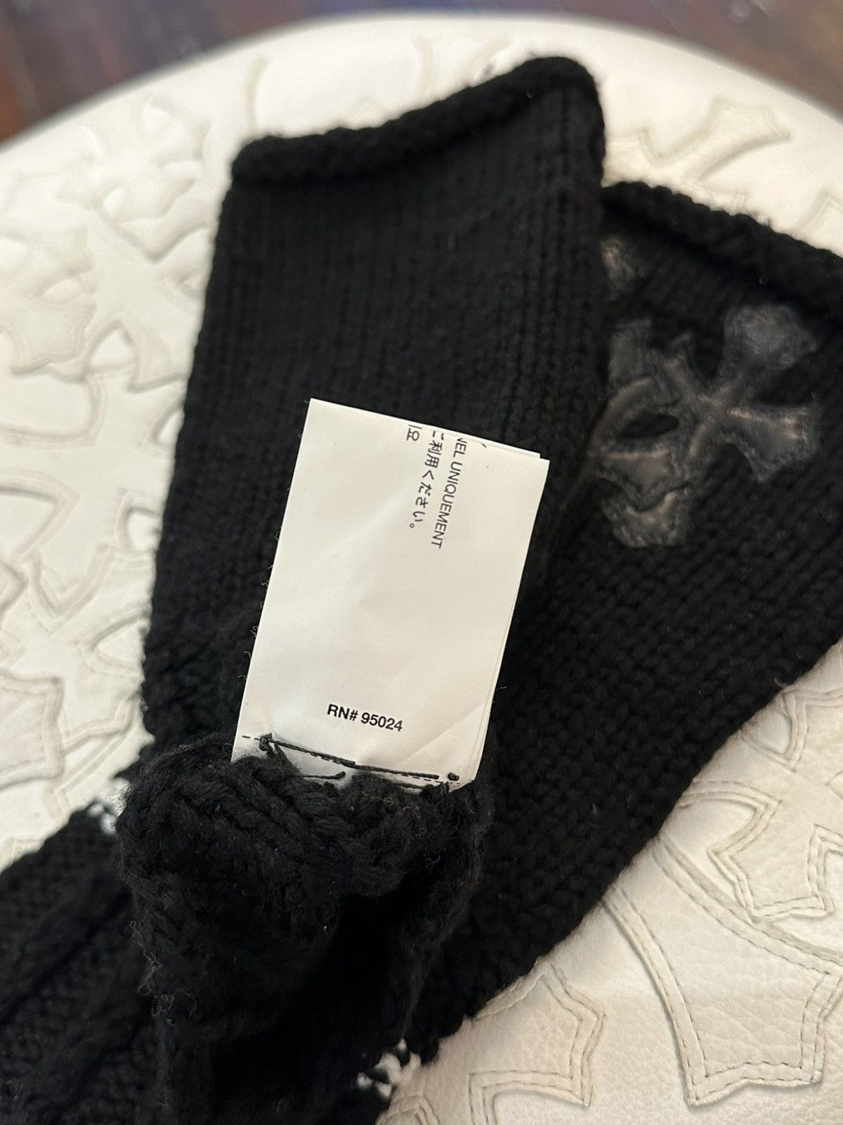 Chrome Hearts CHROME HEARTS CASHMERE CROSS PATCH GLOVES Size ONE SIZE - 6 Thumbnail
