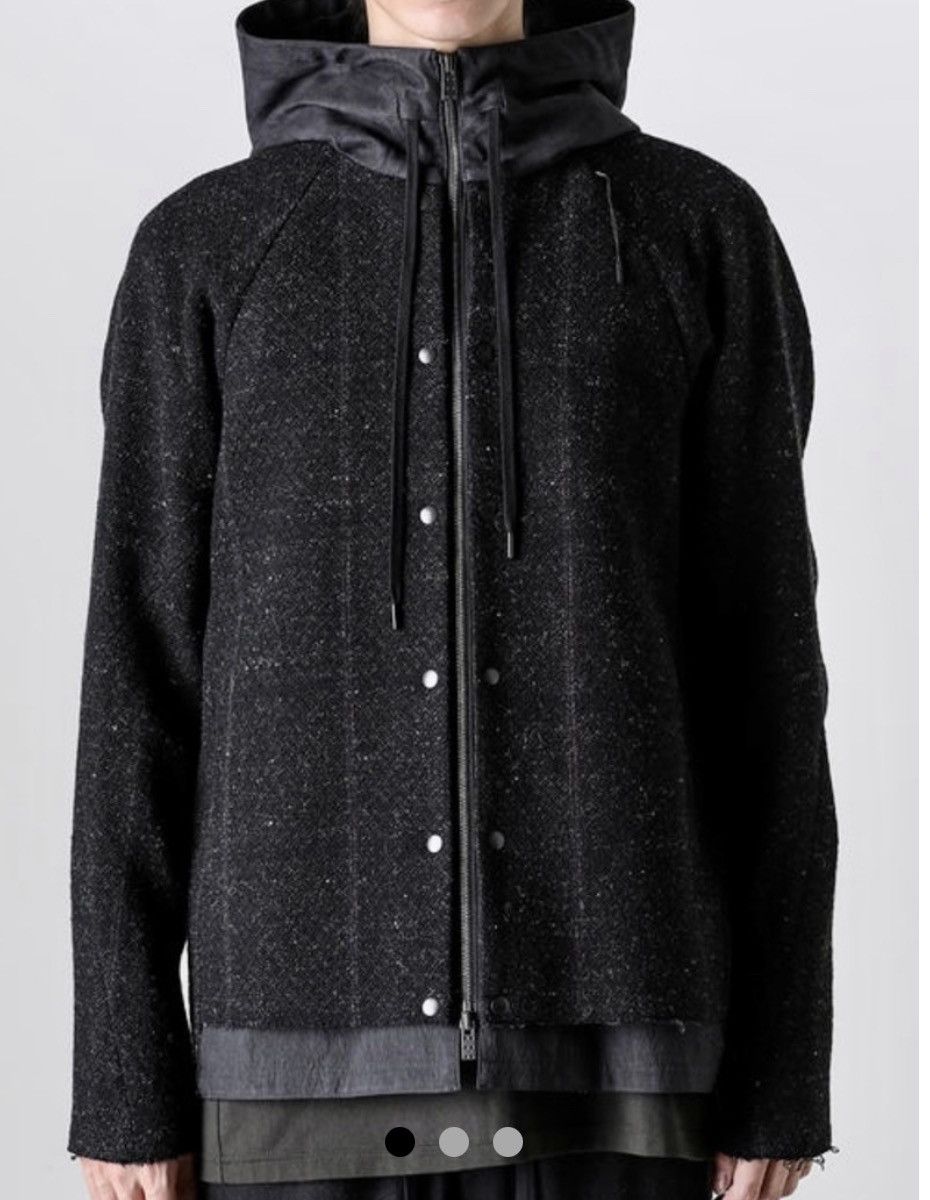 DEVOA Jacket cotton nylon /BLACK Devoa Wool Zip Hoodie