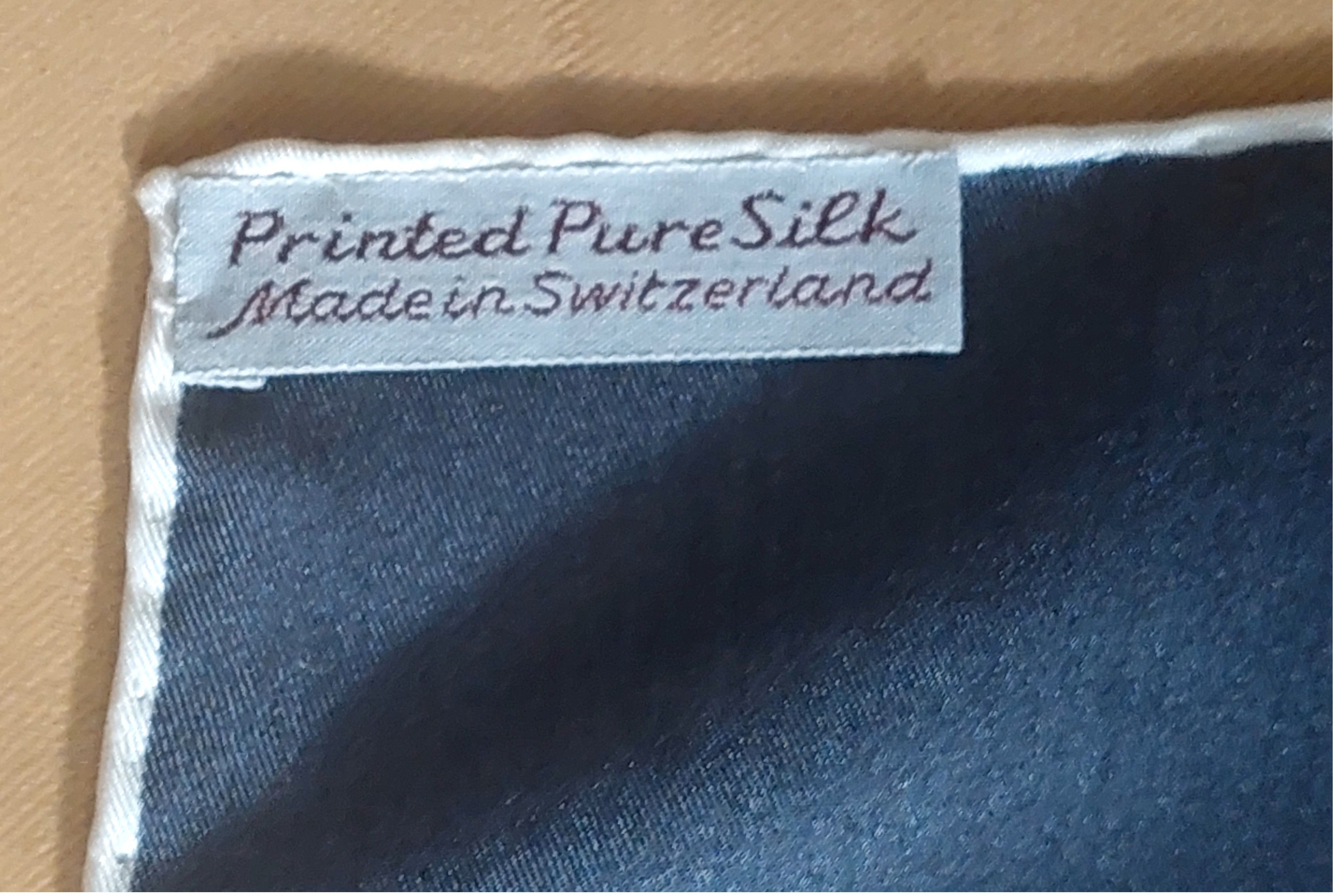 Other Vintage Edouard Marcel Sandoz Black Silk Scarf Floral Print Size ONE SIZE - 8 Thumbnail