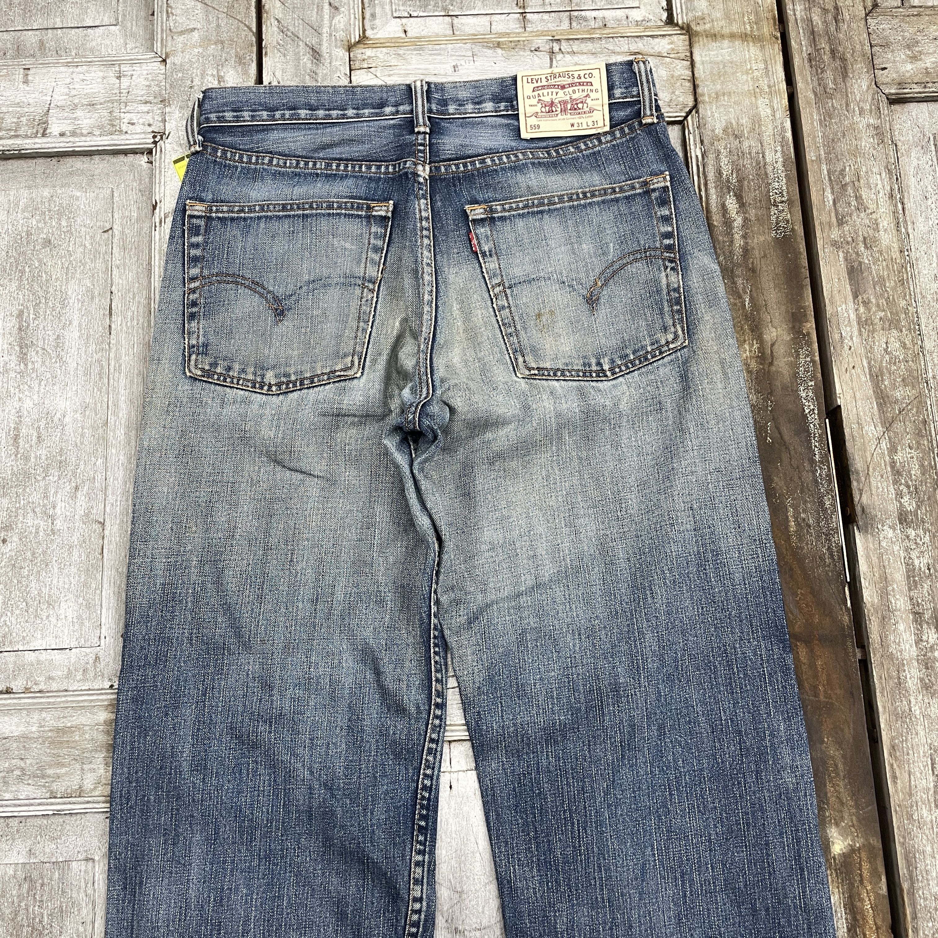 Levi's × Vintage Vintage Levi's 559 Faded Distressed Jeans - WC22 Size US 32 / EU 48 - 8 Thumbnail