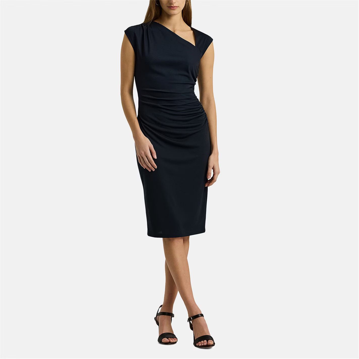 Lauren Ralph Lauren o1g2r1mq0825 Kehlani Bodycon Dress in Navy Size XS / US 0-2 / IT 36-38 - 4 Thumbnail