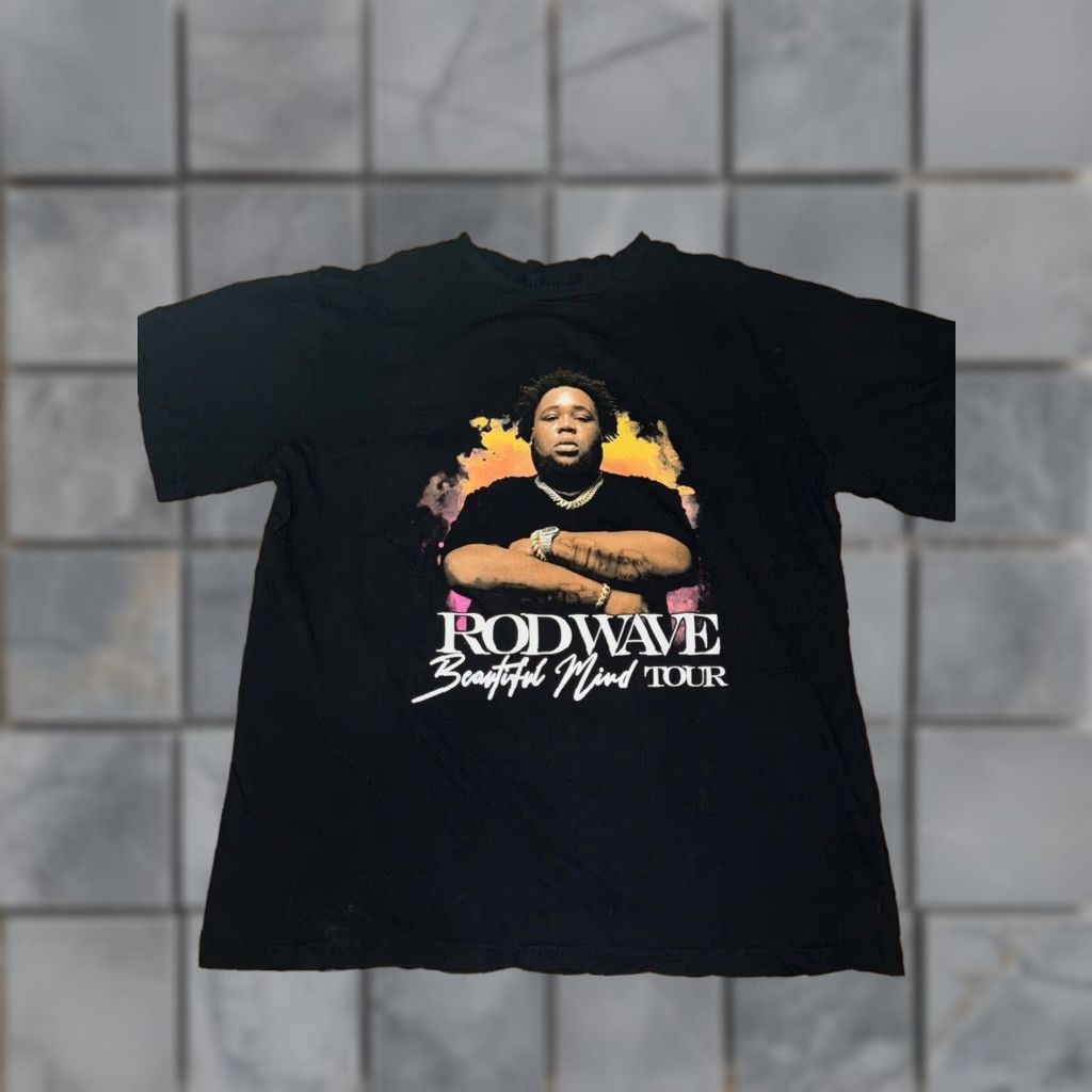 Vintage Rodwave T-Shirt Black XL 22x26 Tour Music Men Adults XX? Size US XL / EU 56 / 4 - 1 Thumbnail