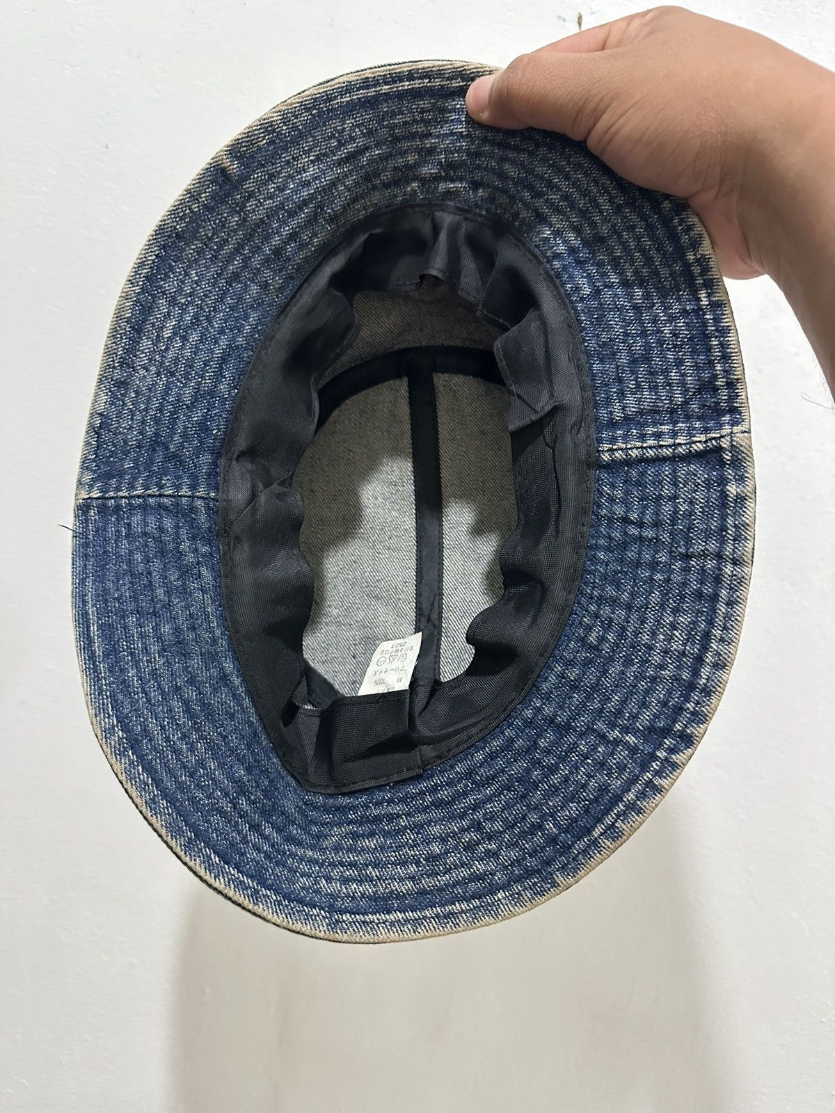 Vintage Distress Pocket Denim Bucket Hat Size ONE SIZE - 5 Thumbnail