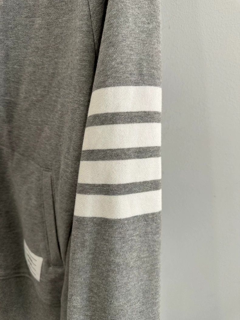 Thom Browne Thom browne Gray four-striped zipper jacket and hoodie 2503 Size US XL / EU 56 / 4 - 4 Thumbnail