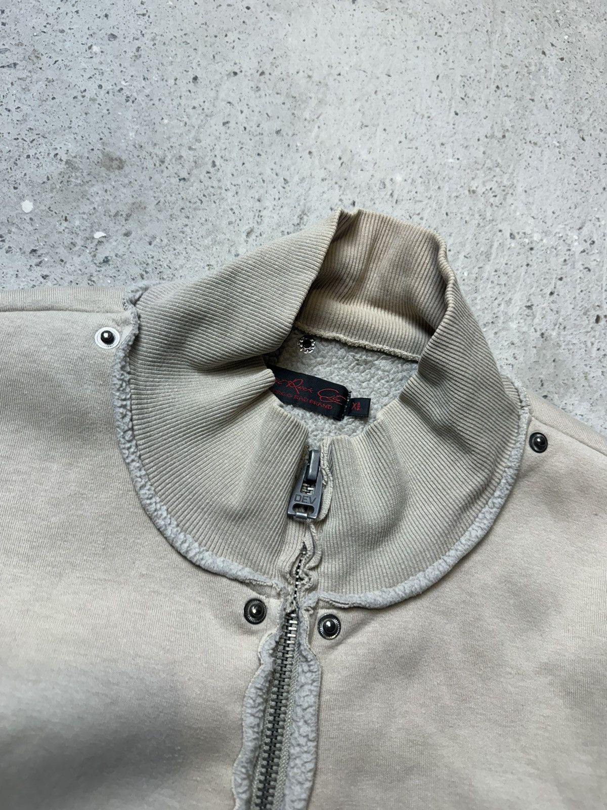 Japanese Brand × Vintage Vintage Y2K Devergo Patchwork Faded Avantgarde Zip Up Hoodie Size US XL / EU 56 / 4 - 7 Thumbnail