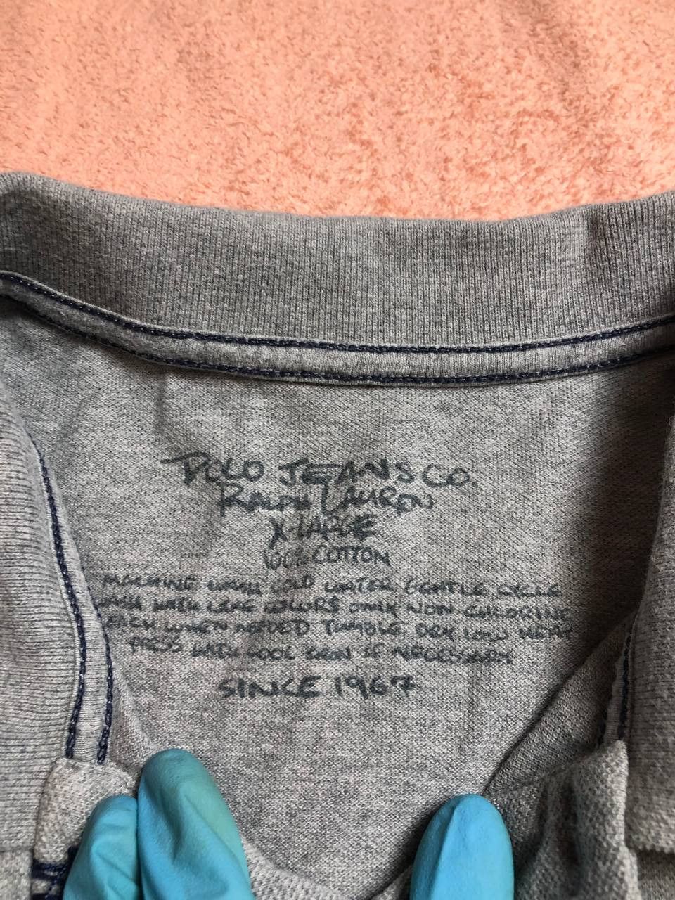 Polo Ralph Lauren Polo Jeans Co. Ralph Lauren POLO Grey Short Sleeve Size US XL / EU 56 / 4 - 2 Thumbnail