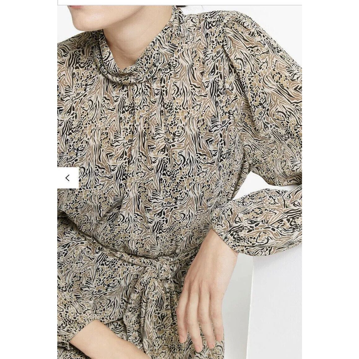 Other AWARE by Vero Moda Josephine Printed Mock Neck Dress Small Size S / US 4 / IT 40 - 12 Thumbnail