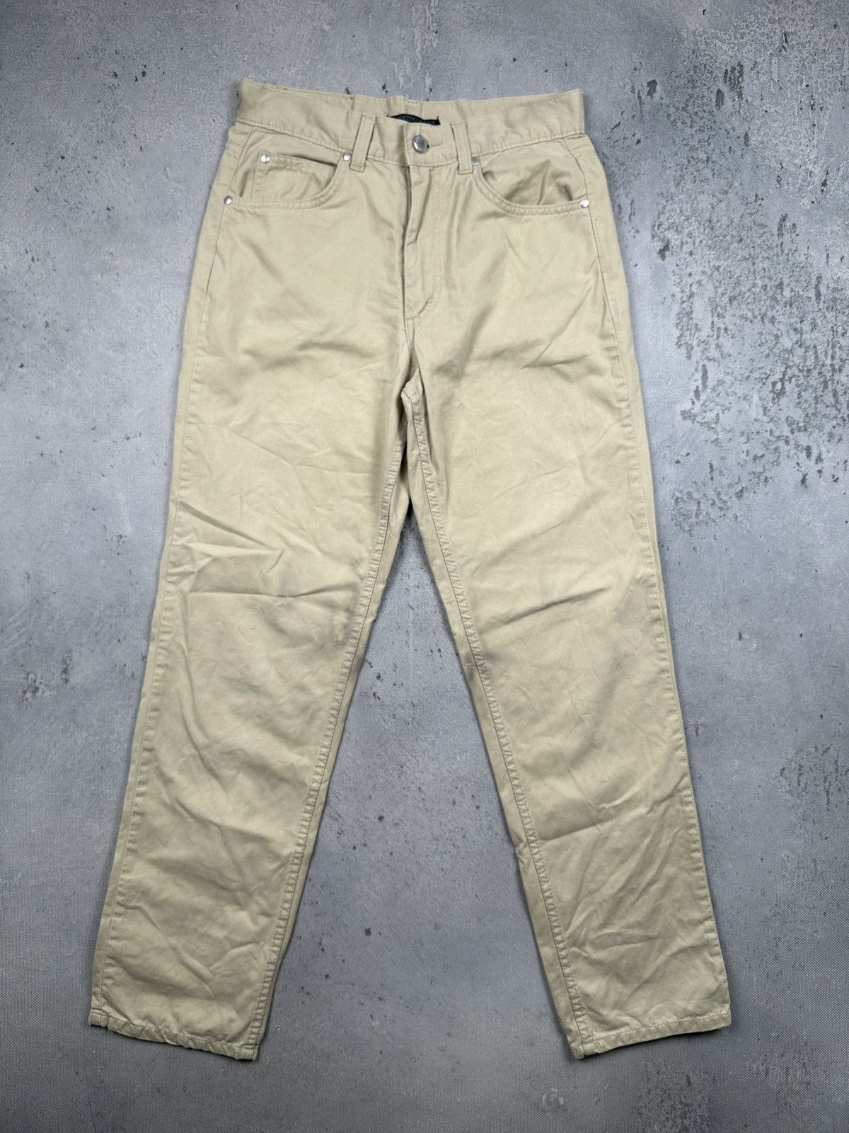Valentino Valentino Jeans Vintage Beige Chino Pant Minimalist Trousers Size US 30 / EU 46 - 15 Thumbnail