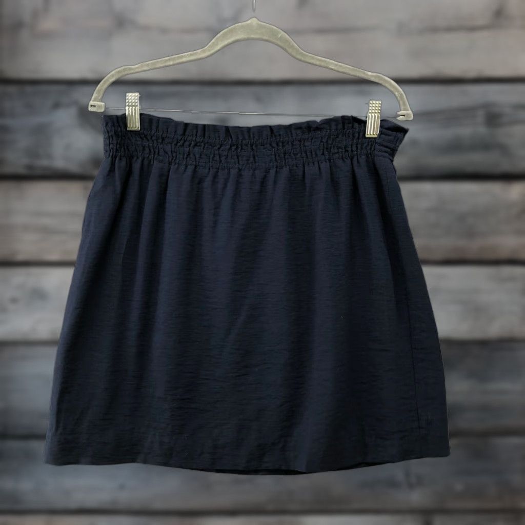 J.Crew VINTAGE J. Crew Mini Skirt Womens Size 10 Casual Formal Party Workwear Navy Blue Flowy Size 32" / US 10 / IT 46 - 1 Thumbnail