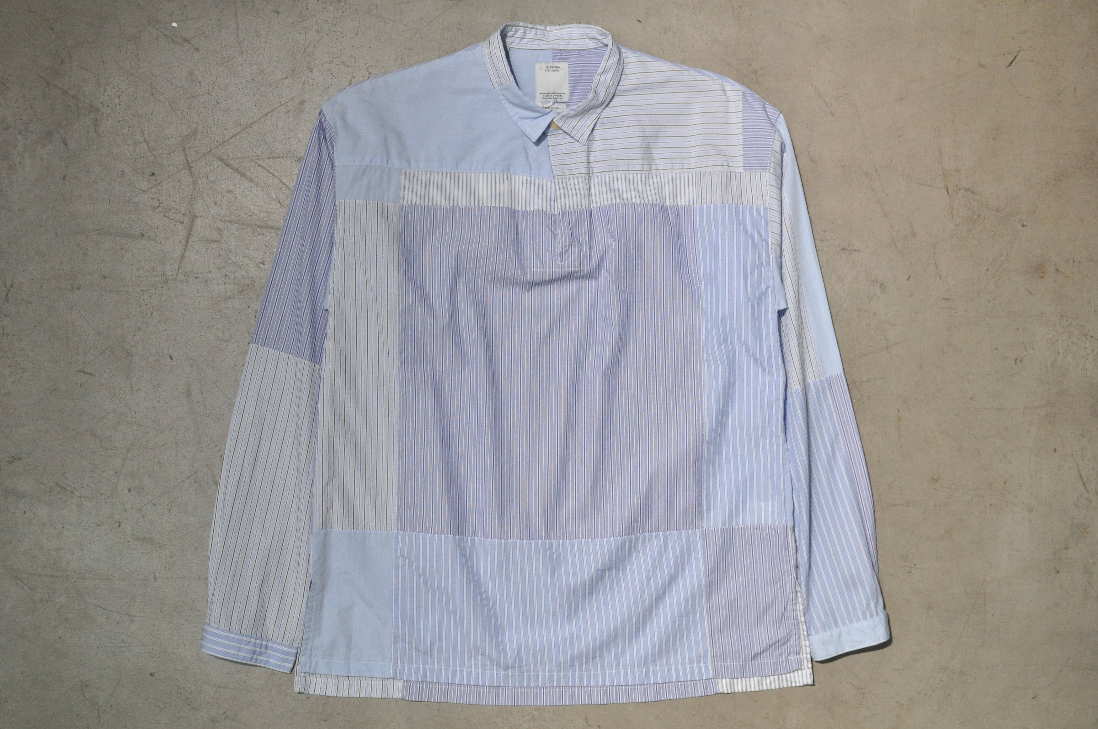 image of Visvim - F/w 15 - Kerchief Tunic Shirt in Blue, Men's (Size Medium)