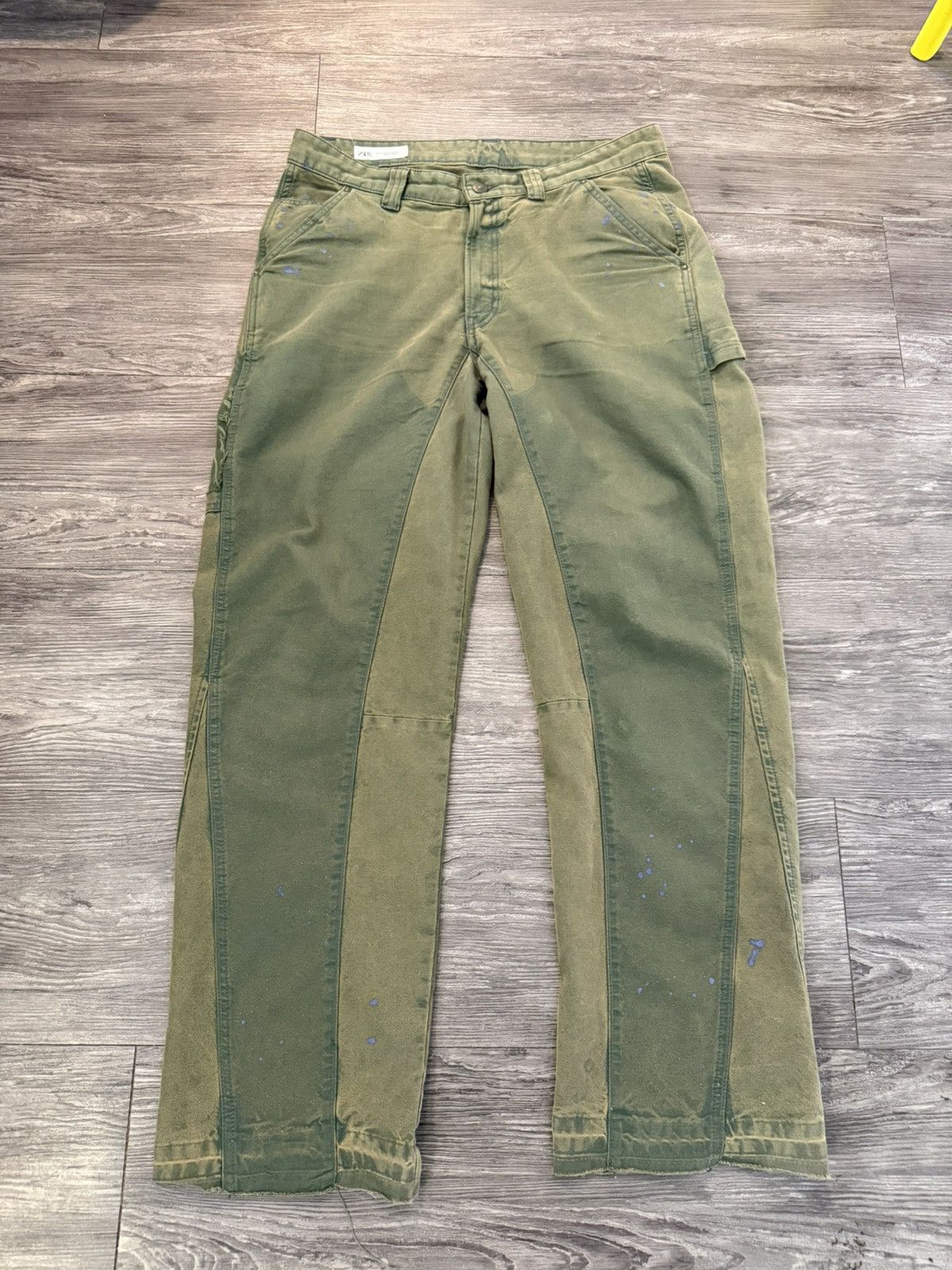 Zara Zara Green Baggy Pants Size US 32 / EU 48 - 1 Thumbnail