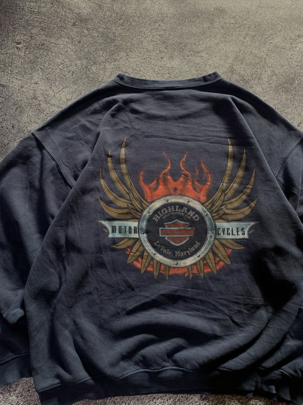 Harley Davidson Vintage Harley Davidson Y2k Sweatshirt 🔥☠️ Size US XXL / EU 58 / 5 - 4 Thumbnail