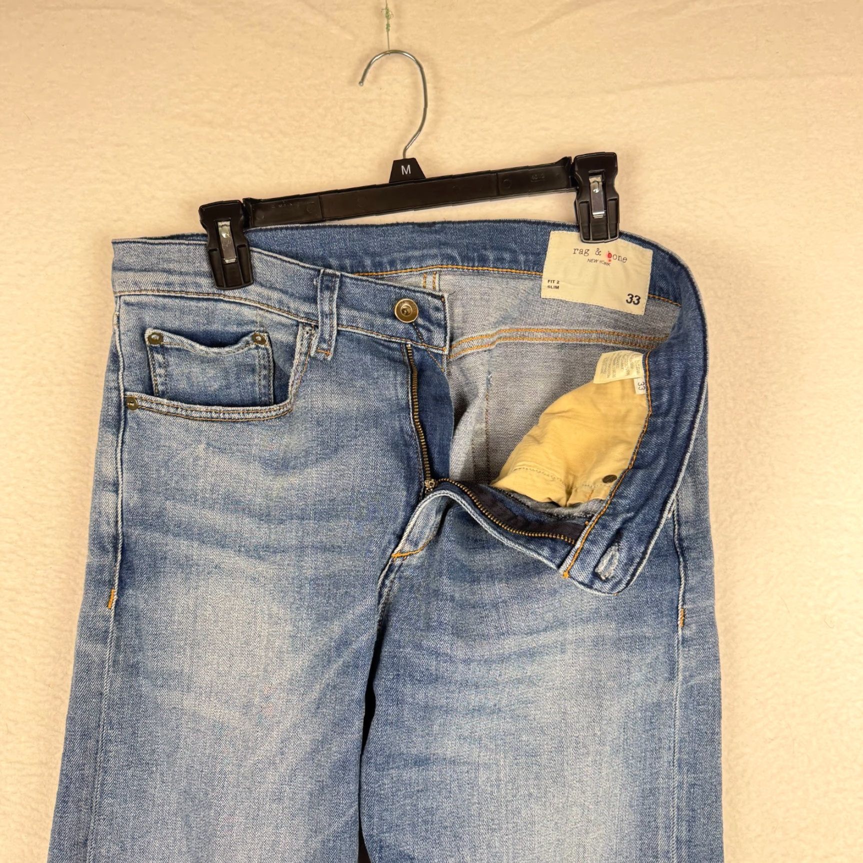Rag & Bone rag & bone Jeans Slim 33x32 Men Regular Denim Blue 5-Pocket Stretch Jeans Rag & Bone Fit 2 Mens Size US 33 - 3 Thumbnail