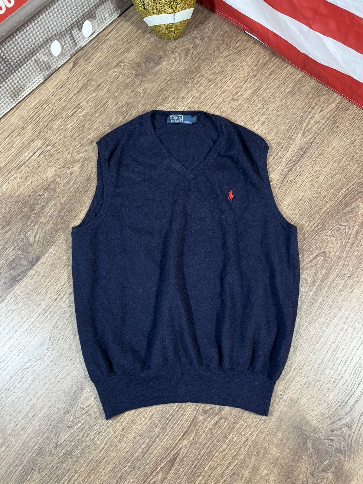 Polo Ralph Lauren × Ralph Lauren × Vintage Vintage Polo Ralph Lauren Wool Sweater Vest Size US L / EU 52-54 / 3 - 1 Thumbnail