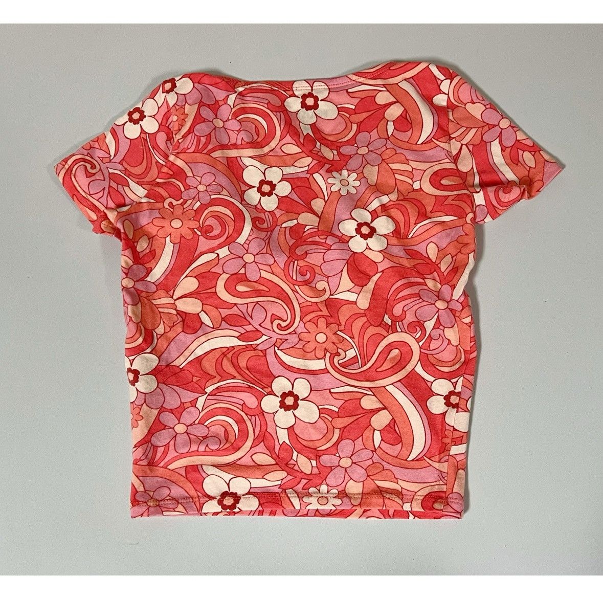 Hollister Hollister Pink Groovy Retro Floral Top T-Shirt Tee Size XS 💗 Size XS / US 0-2 / IT 36-38 - 4 Thumbnail