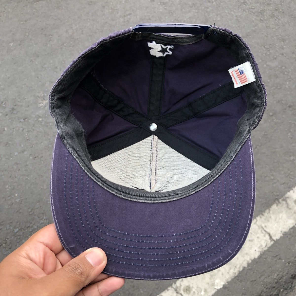 Starter × Supreme RARE VTG SUPREME X STARTER BLING LOGO BOX CAP SS13 Size ONE SIZE - 6 Thumbnail