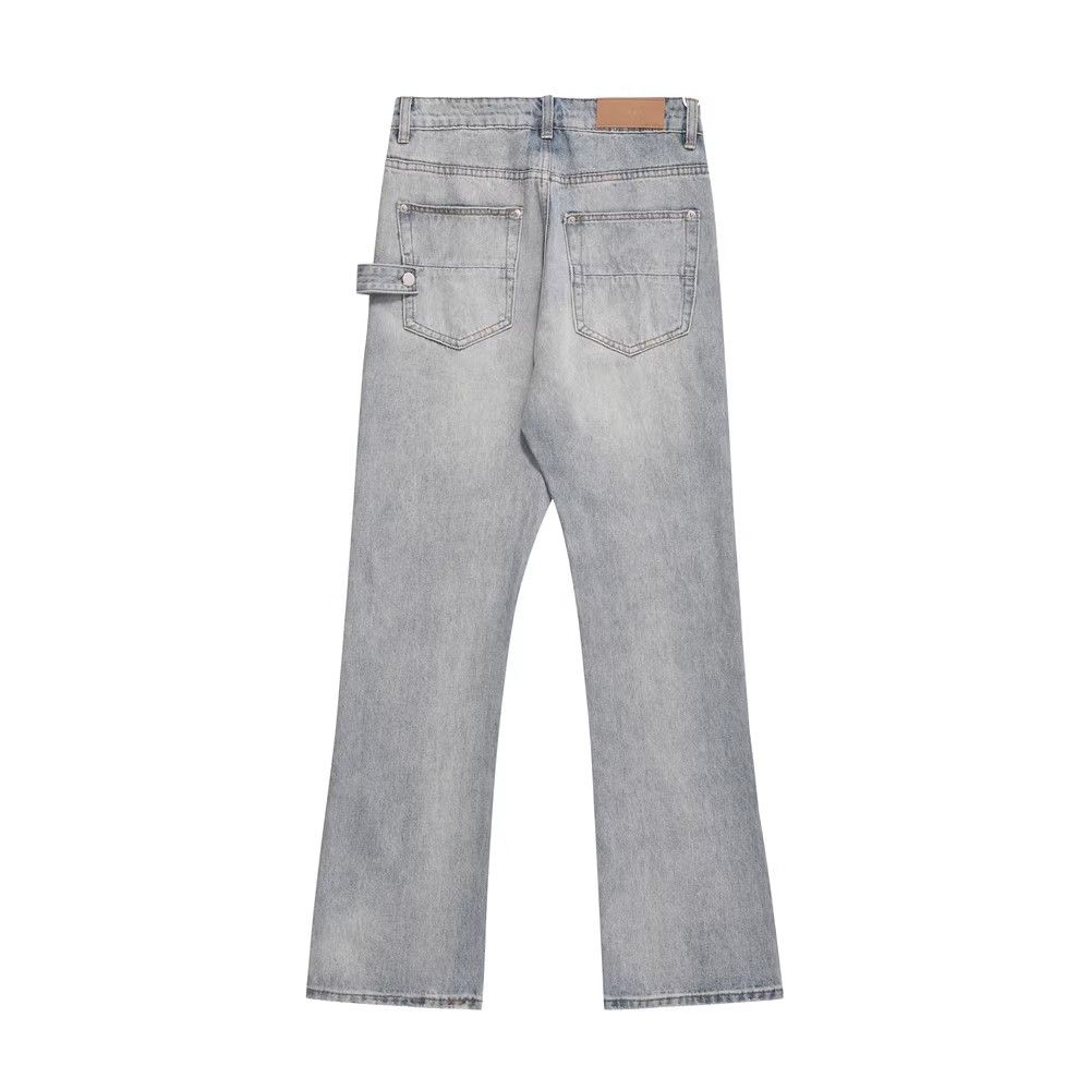 Japanese Brand × Jean Street retro light blue straight-leg versatile washed jeans Size US 32 / EU 48 - 2 Thumbnail