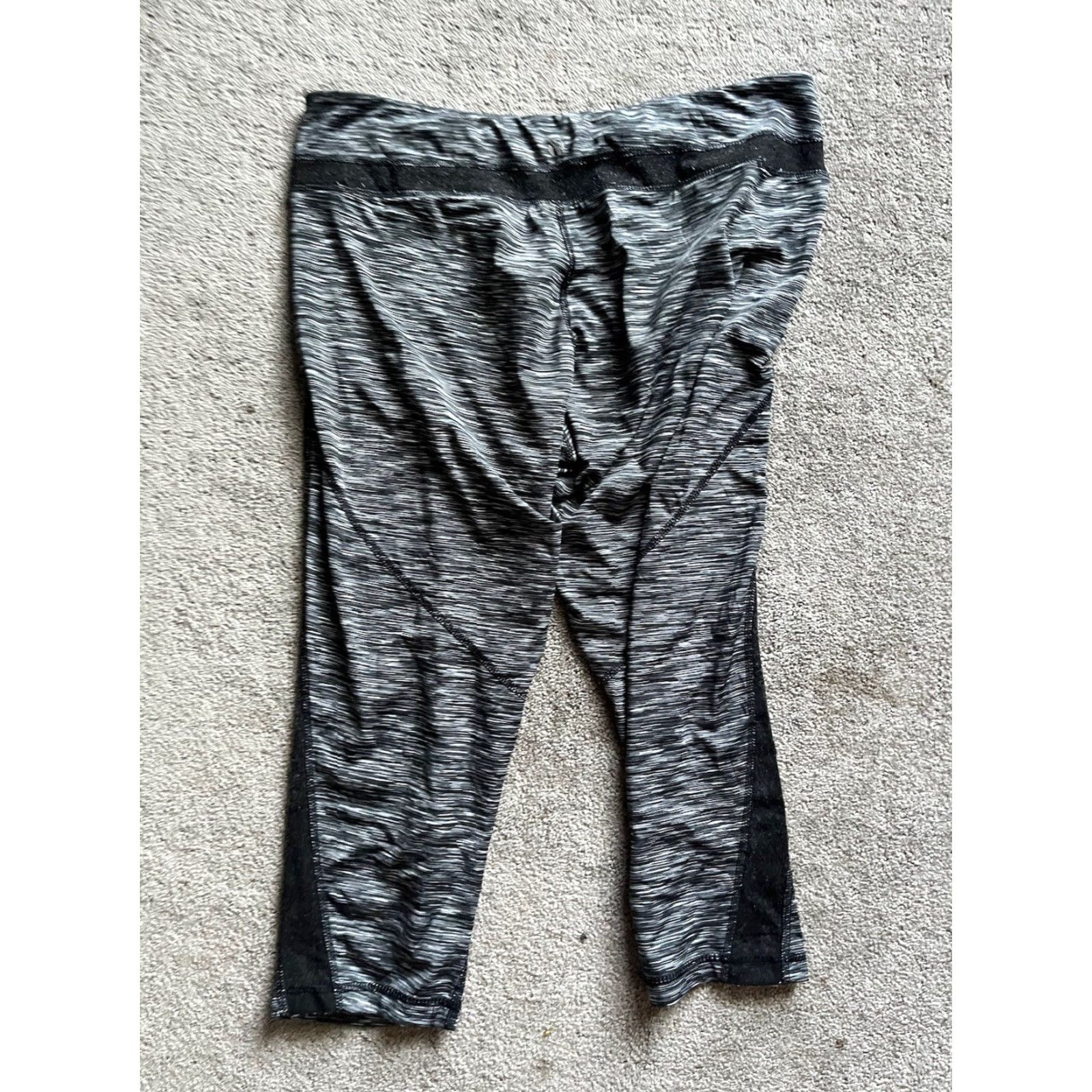 Vintage Marika Sport Capri Leggings XL 18-20 Space Dye Black Womens Size 40" / US 18 - 2 Thumbnail