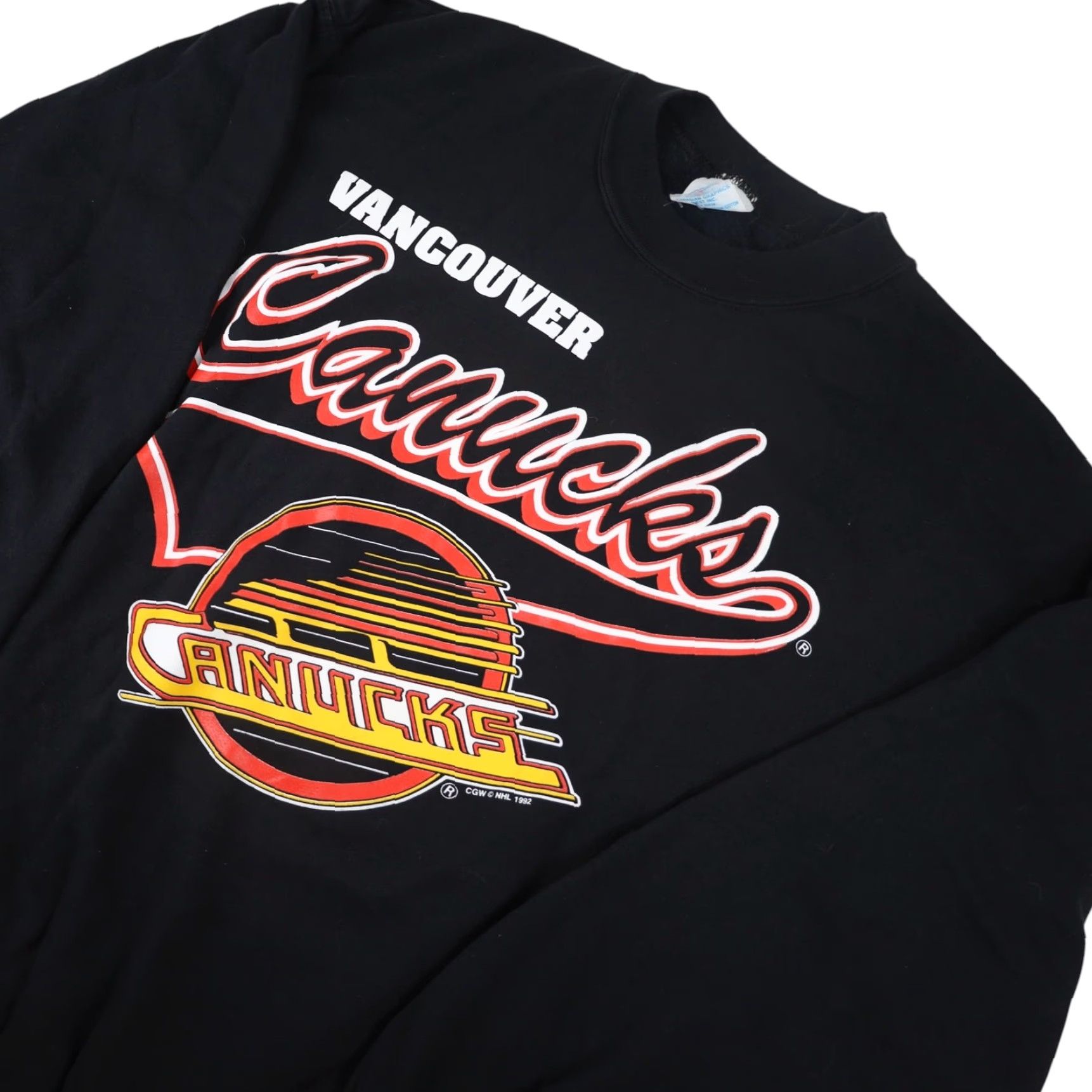 Vintage VINTAGE Vancouver Canucks Hockey Graphic Sweatshirt Men M Black 90s Pullover Crewneck Sports Size US M / EU 48-50 / 2 - 2 Thumbnail