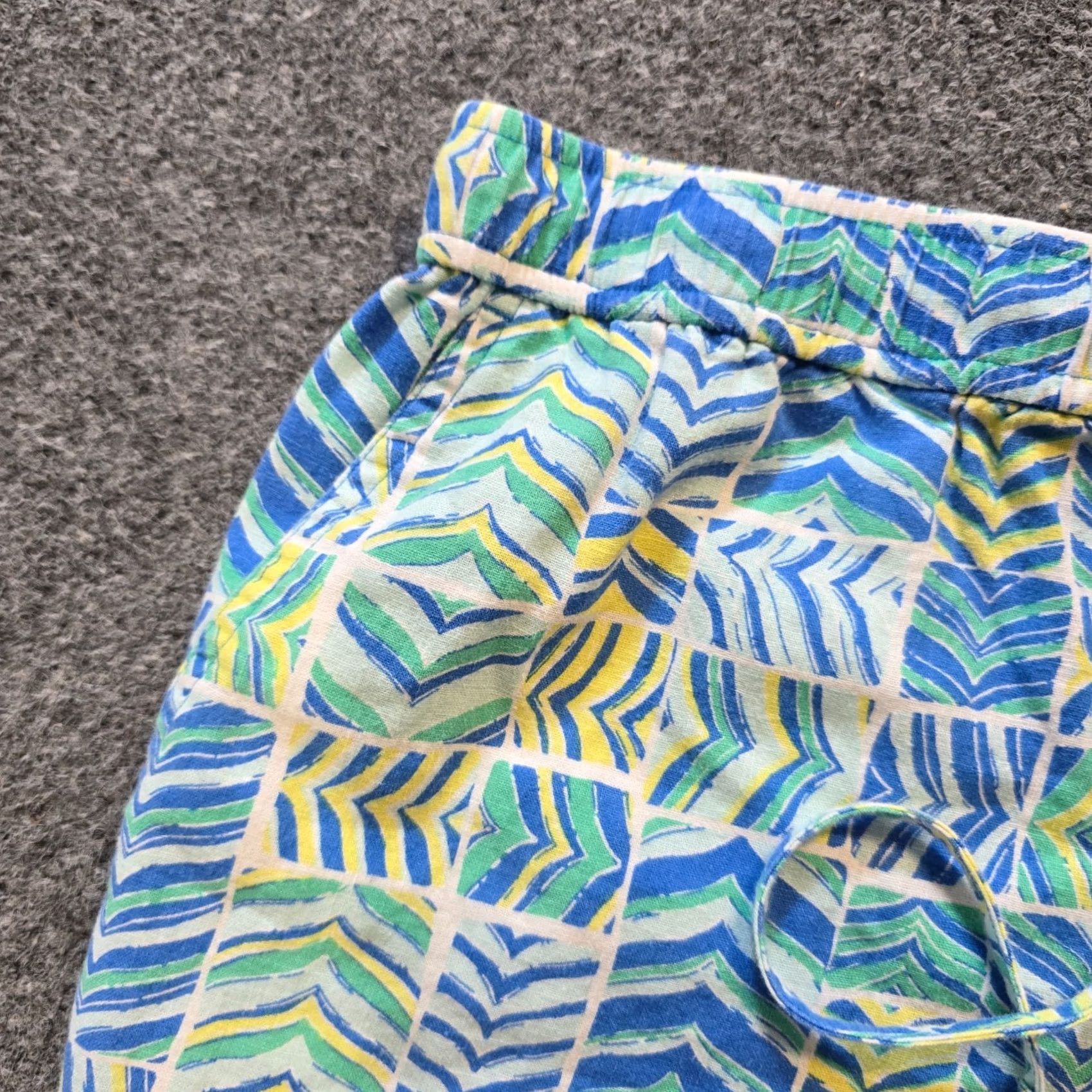 Vineyard Vines Vineyard Vines Shorts Womens Size Small Blue Linen Blend 3 Inch Pull On Beachy Casual Geometric Pattern Shirt Womens Size 28" / US 6 / IT 42 - 2 Thumbnail