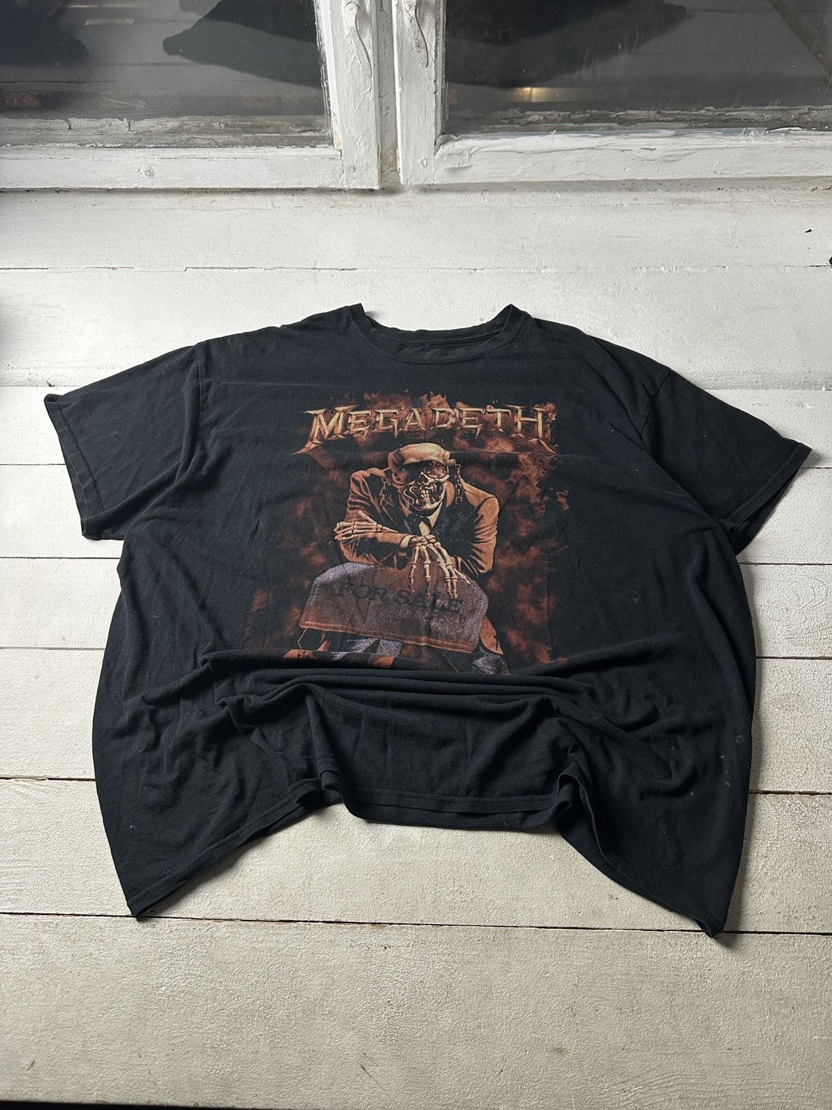 Band Tees 🚨 MEGADETH BIG LOGO BAND TEE ROCK FADED BLACK FOR SALE Size US XXL / EU 58 / 5 - 1 Thumbnail