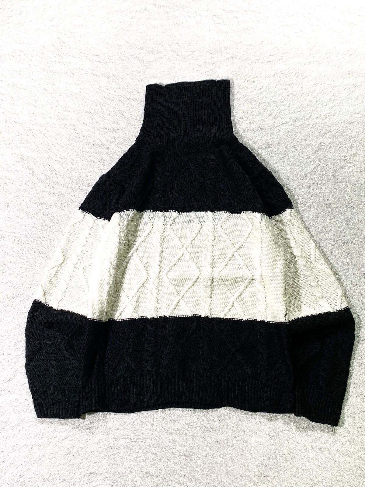 If Six Was Nine × Japanese Brand × semanticdesign RARE ❤️‍🔥 Semantic Design Turtle Neck Cabble Knit Size US M / EU 48-50 / 2 - 3 Thumbnail