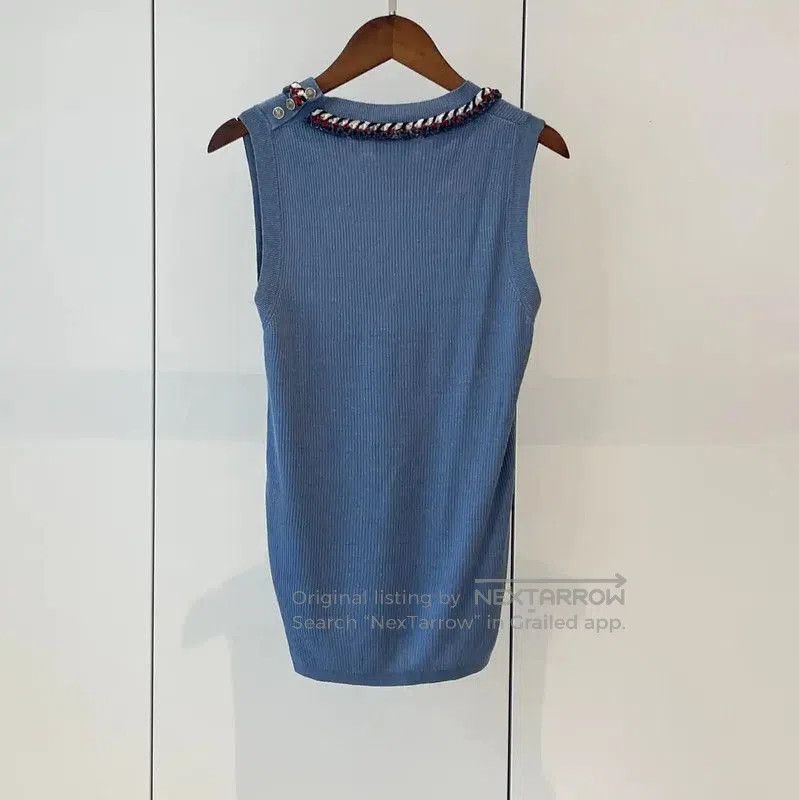 Chanel Chanel Summer Deep Blue Sleeveless Top . Size S / US 4 / IT 40 - 2 Thumbnail