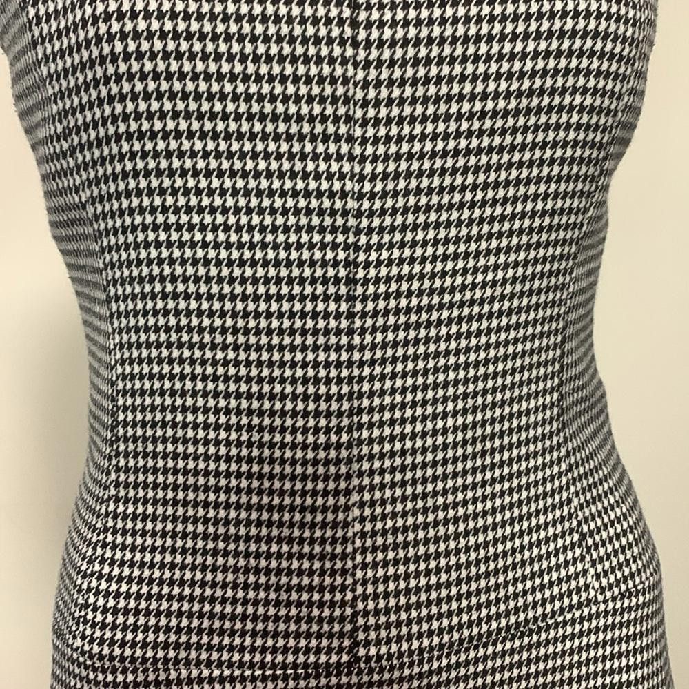 Designer ANNE KLEIN Houndstooth Formal Small Dress Fit & Flare Luxe 2 Size XS / US 0-2 / IT 36-38 - 6 Thumbnail
