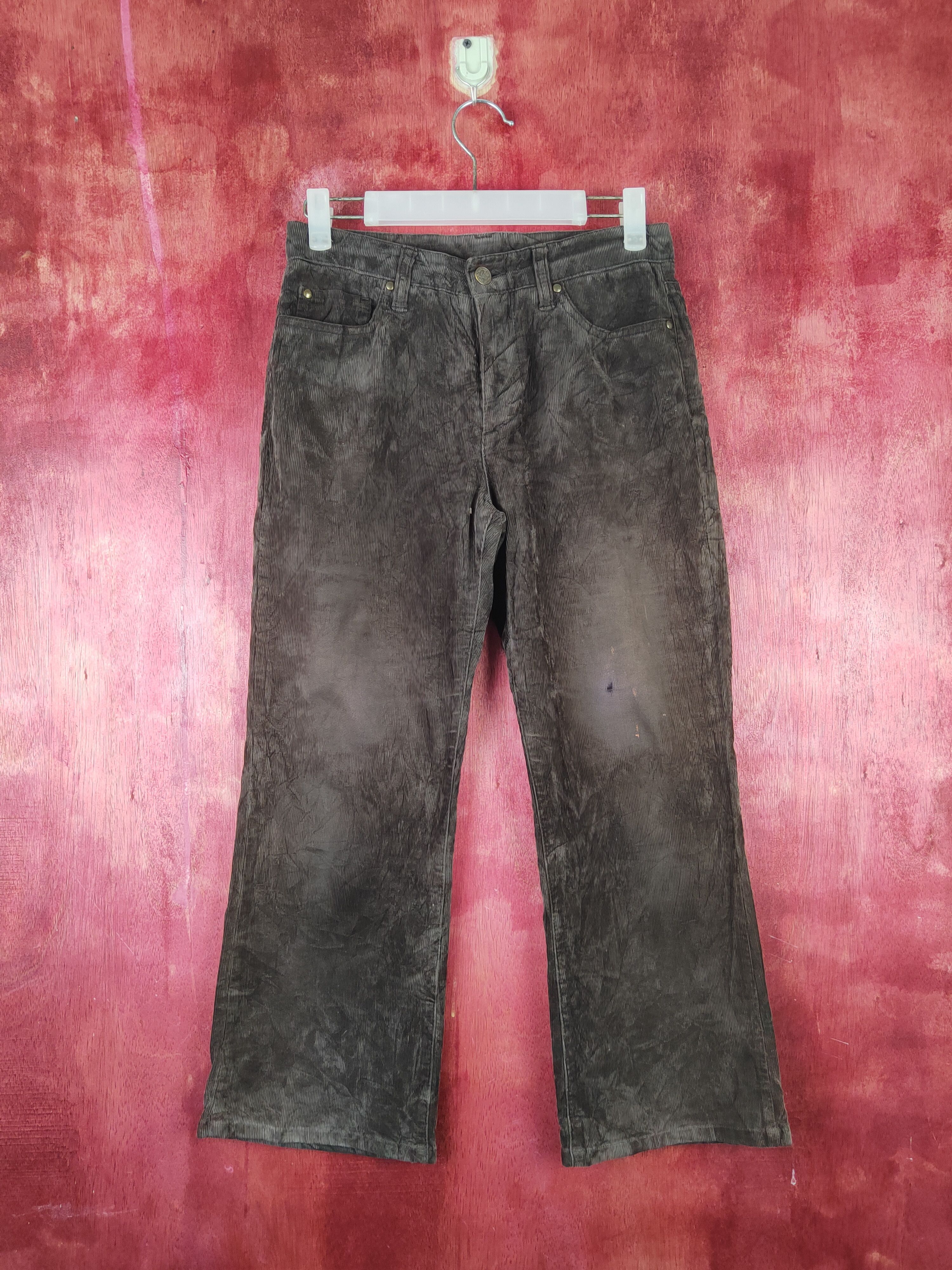 Uniqlo Uniqlo vintage Dark Brown japan Corduroy Pants #S1382 Size US 29 - 1 Thumbnail