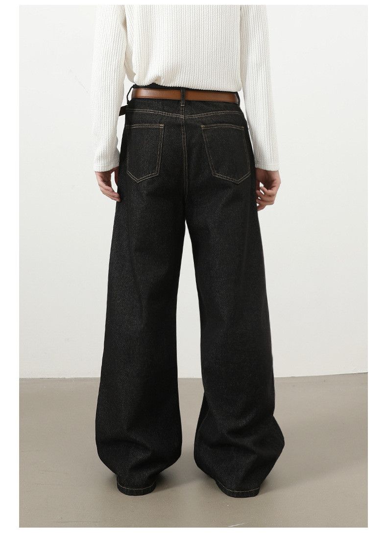 Jean Retro men's Japanese distressed loose straight washed jeans Size US 32 / EU 48 - 3 Thumbnail
