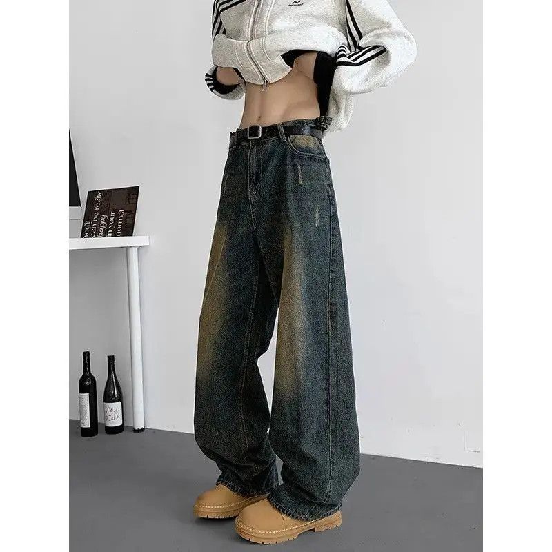 Japanese Brand Retro straight leg wide leg jeans Size US 32 / EU 48 - 5 Thumbnail