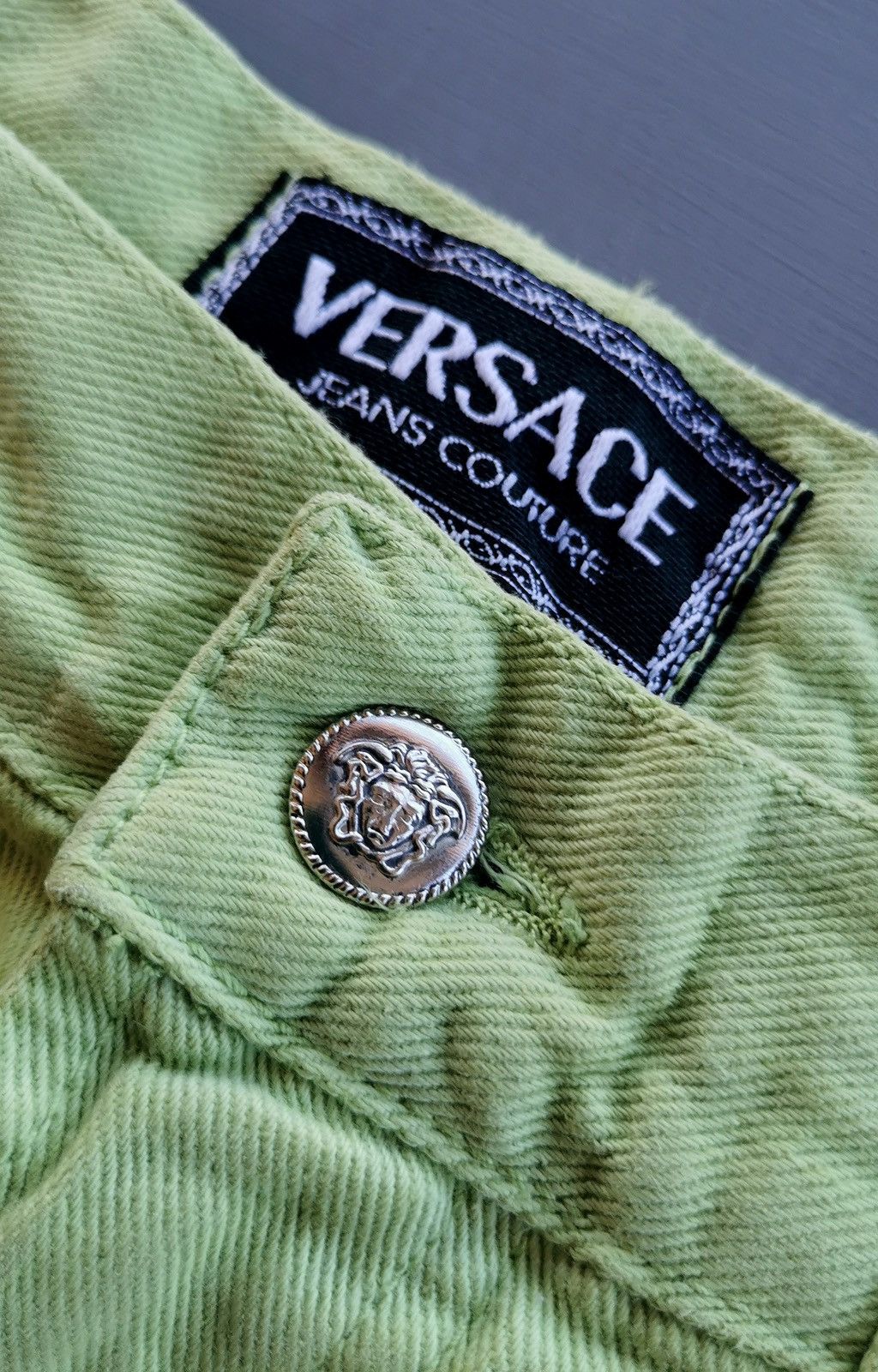 Versace Apple Green Vintage Versace Jeans Couture Size US 32 / EU 48 - 4 Thumbnail
