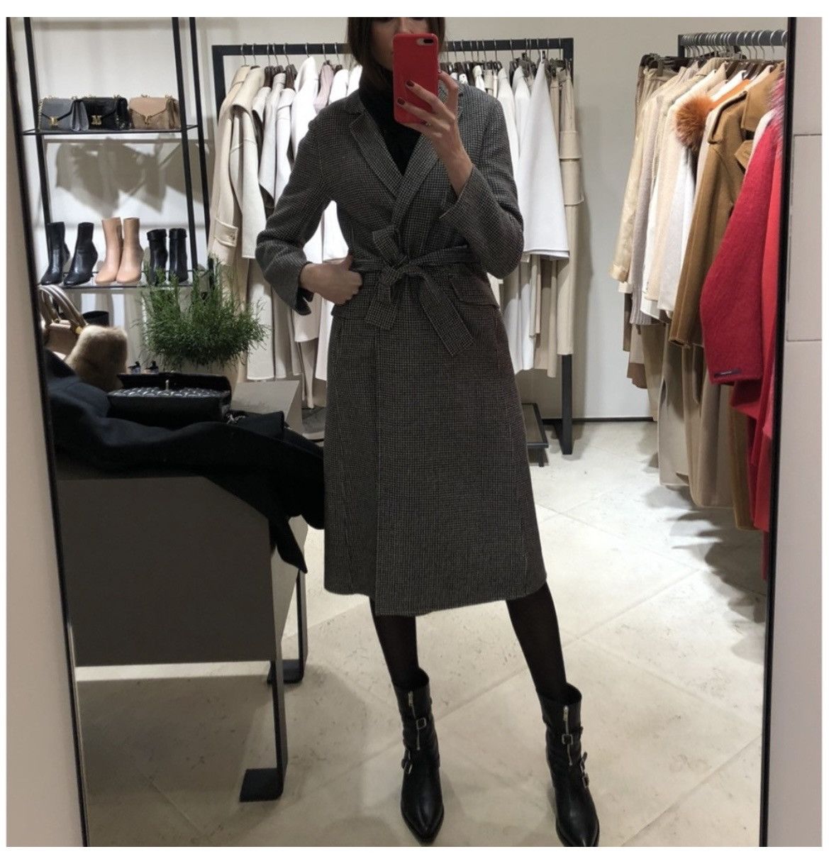Max Mara S Max Mara Houndstooth Print Coat Size M / US 6-8 / IT 42-44 - 1 Thumbnail