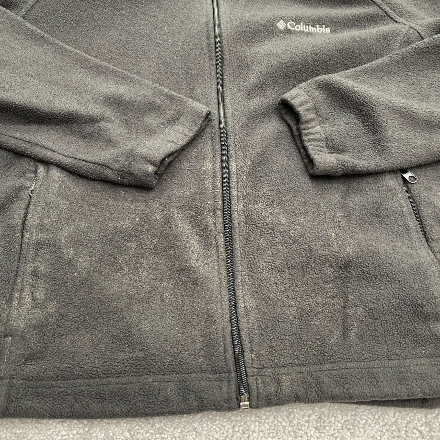 Vintage Columbia Jacket Women XL Black Benton Springs Fleece Full Zip Pockets Outdoor Classic Womens Size XL / US 12-14 / IT 48-50 - 4 Thumbnail