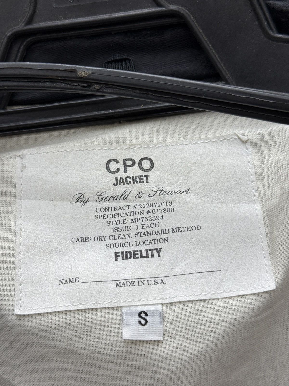CPO × Fidelity 💥💥💥STEALS CPO FIDELITY JACKET Size US S / EU 44-46 / 1 - 6 Thumbnail