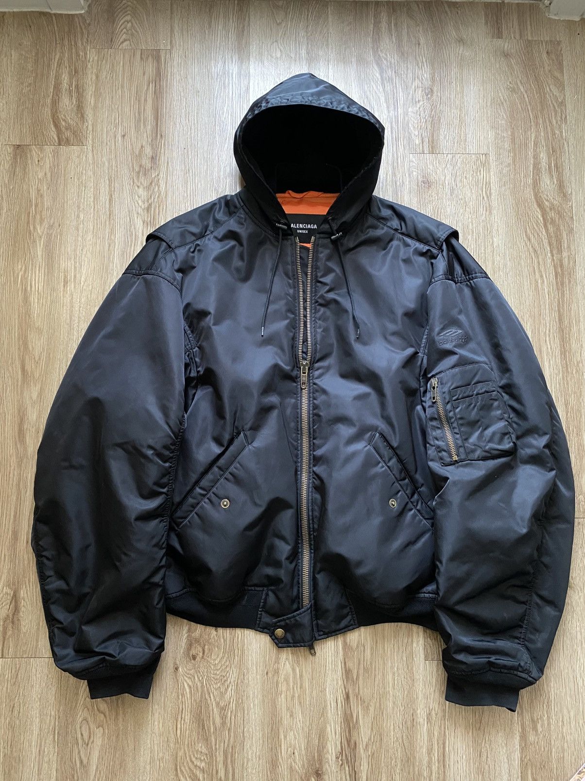 Balenciaga Balenciaga FW20 Oversized Steroid Nylon Bomber Jacket