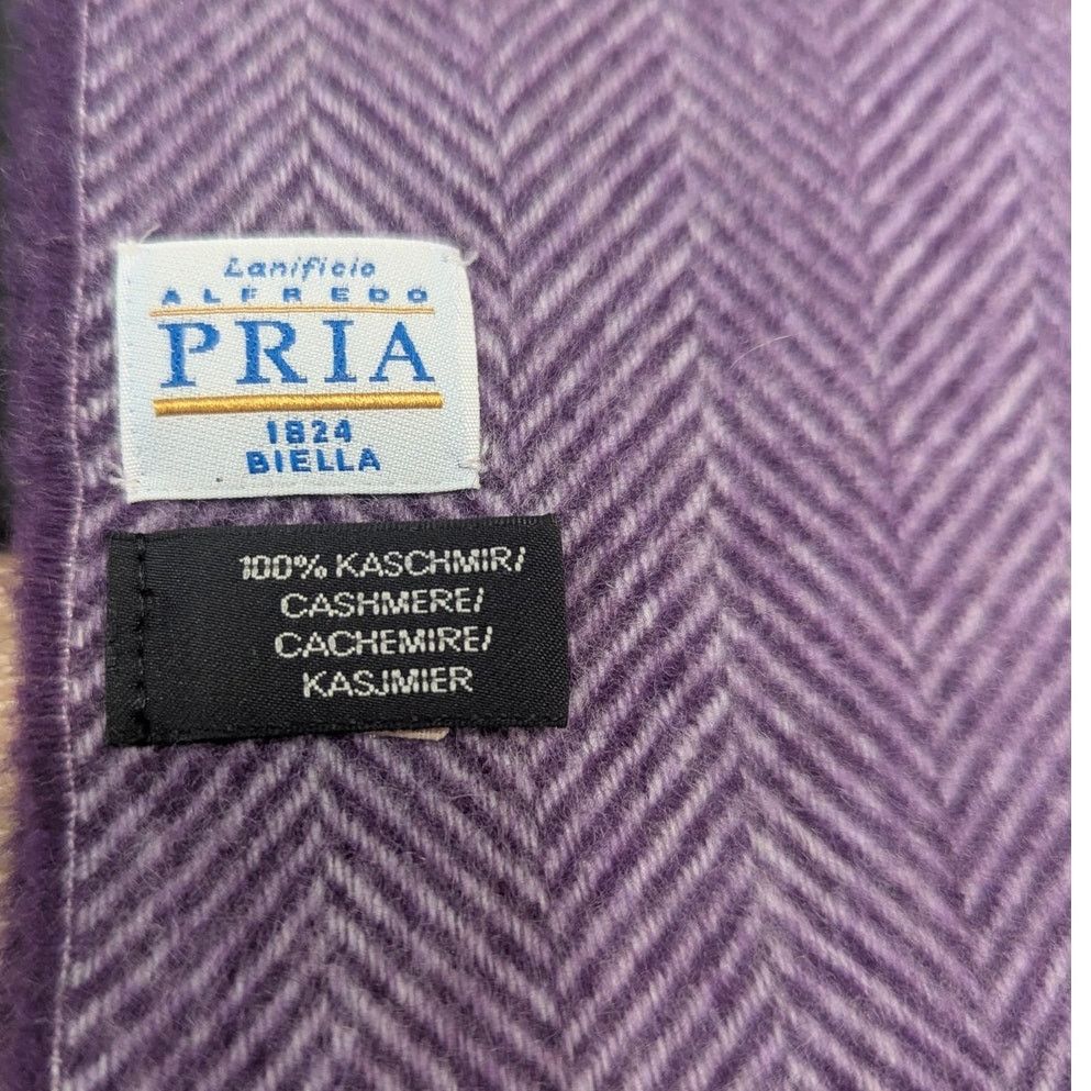 Other PRIA Lanificio Alfredo Biella Purple Cashmere Scarf Size ONE SIZE - 4 Thumbnail